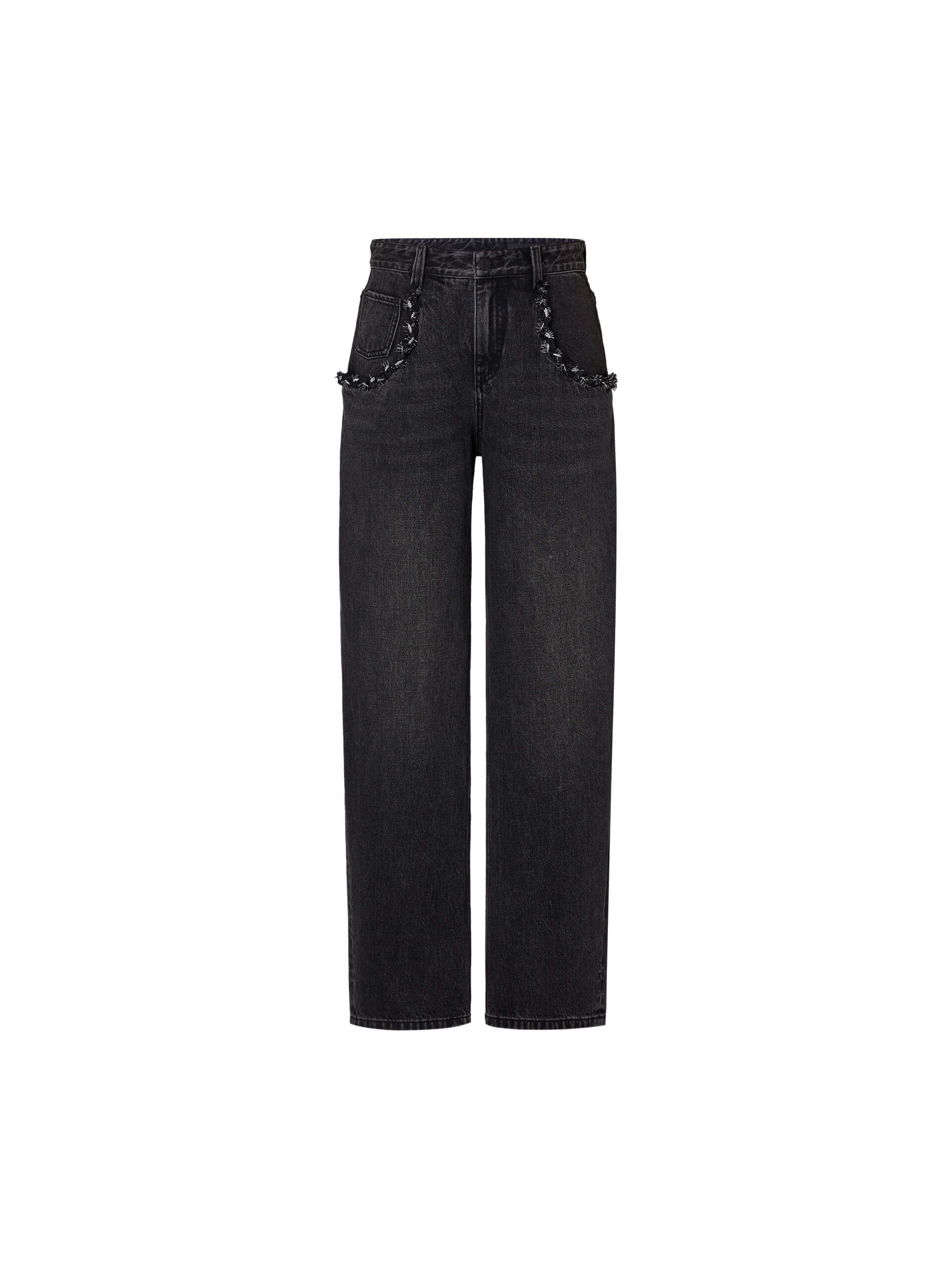 Trim Detail Straight Jeans - Image 13