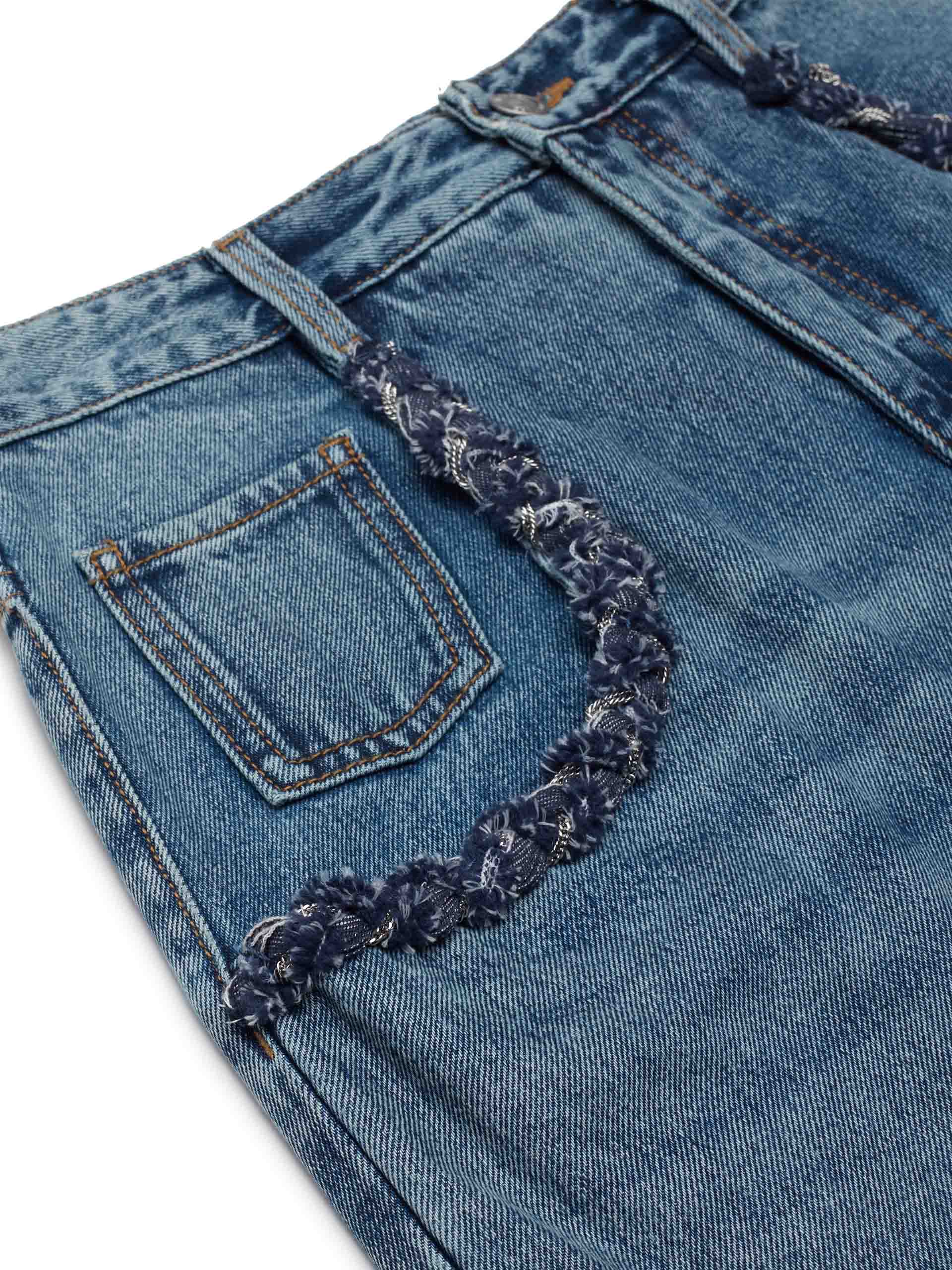 Trim Detail Straight Jeans - Image 4