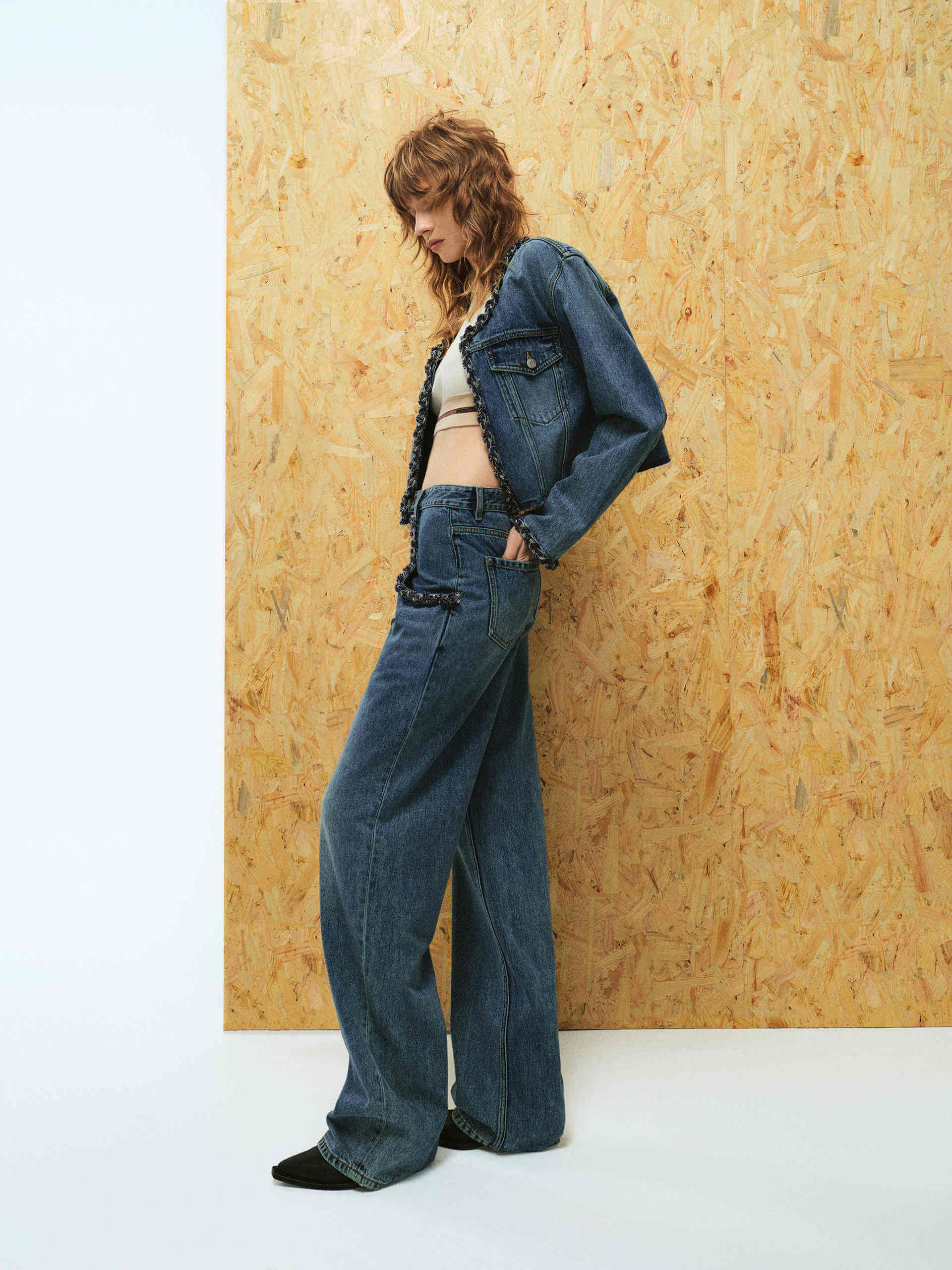 Trim Detail Straight Jeans - Image 6