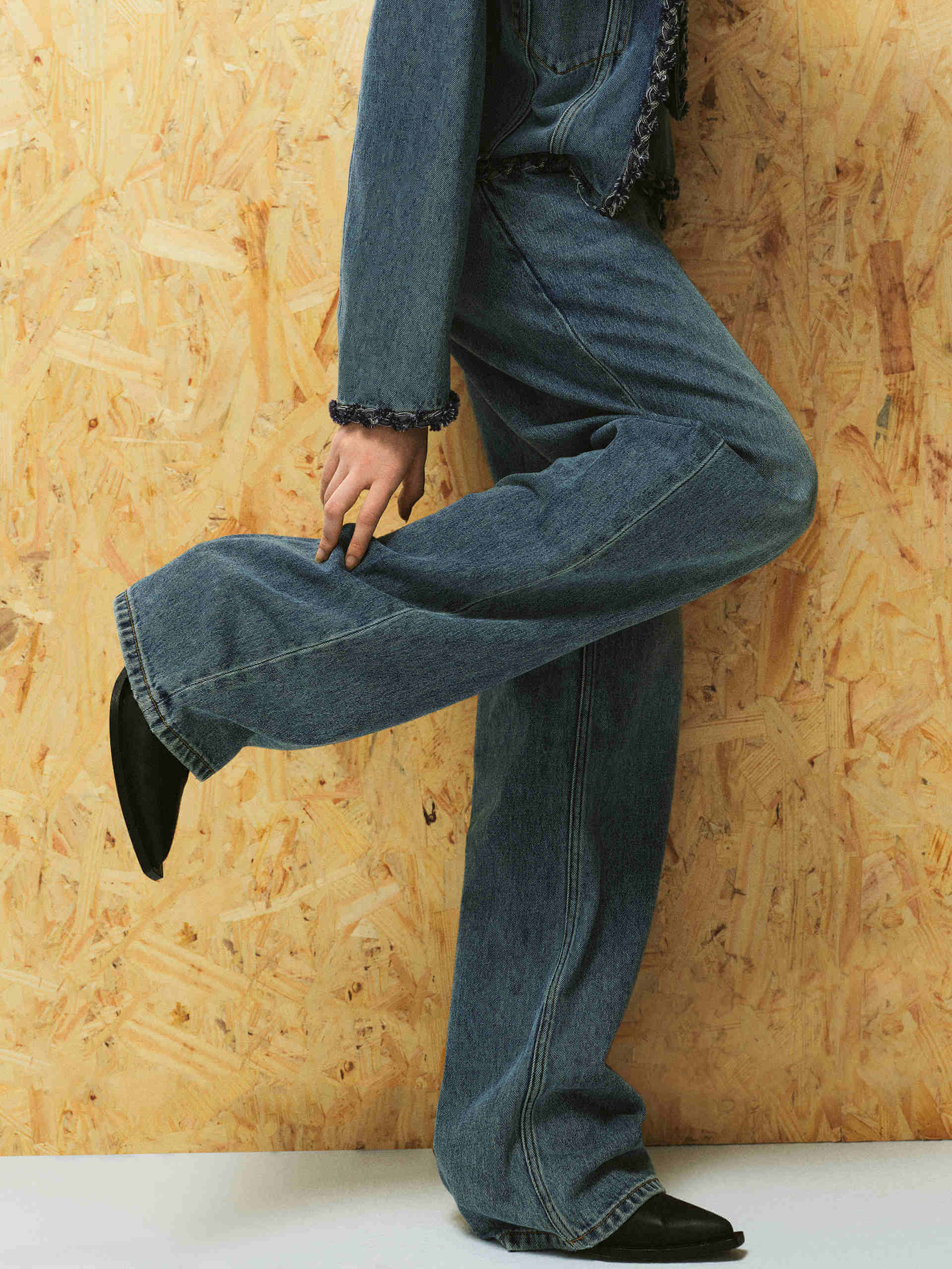 Trim Detail Straight Jeans - Image 8