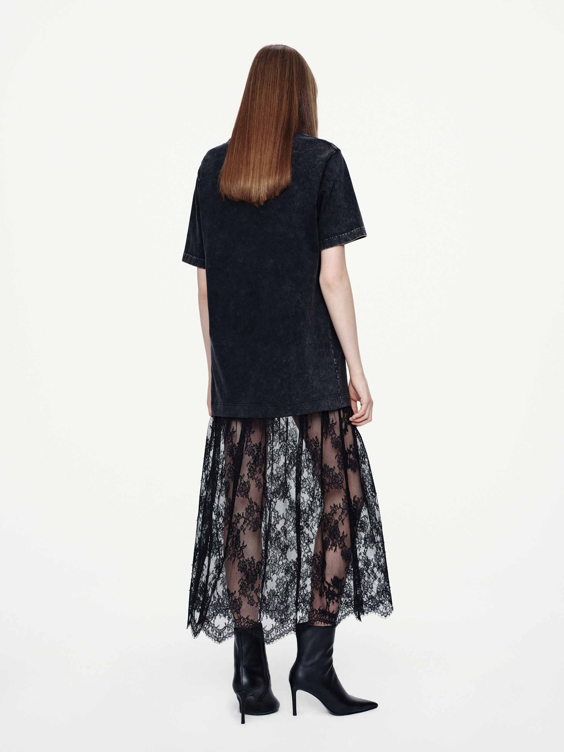 Tulle-paneled T-shirt Dress - Image 3