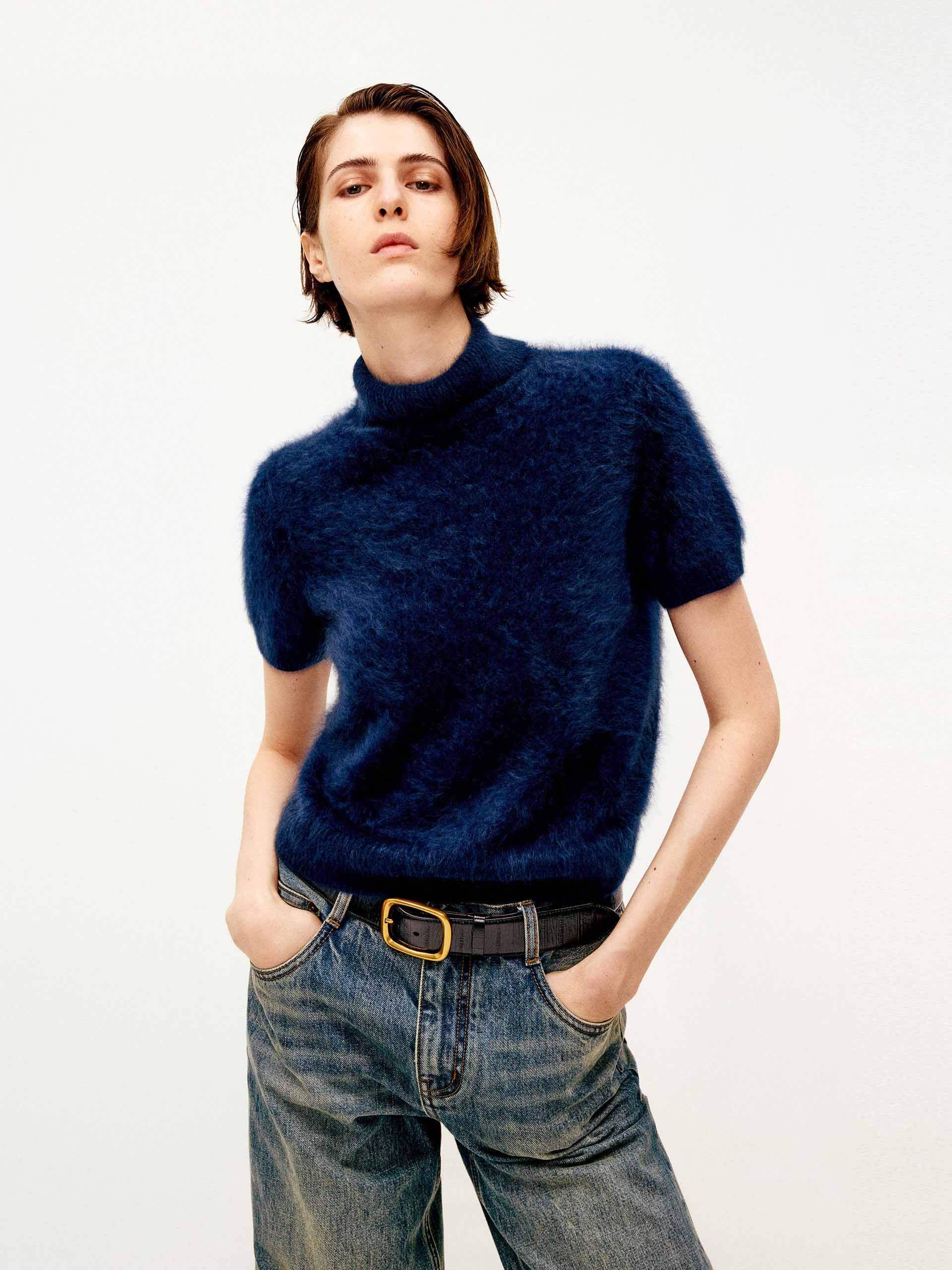 Turtleneck Cashmere Knitted Top