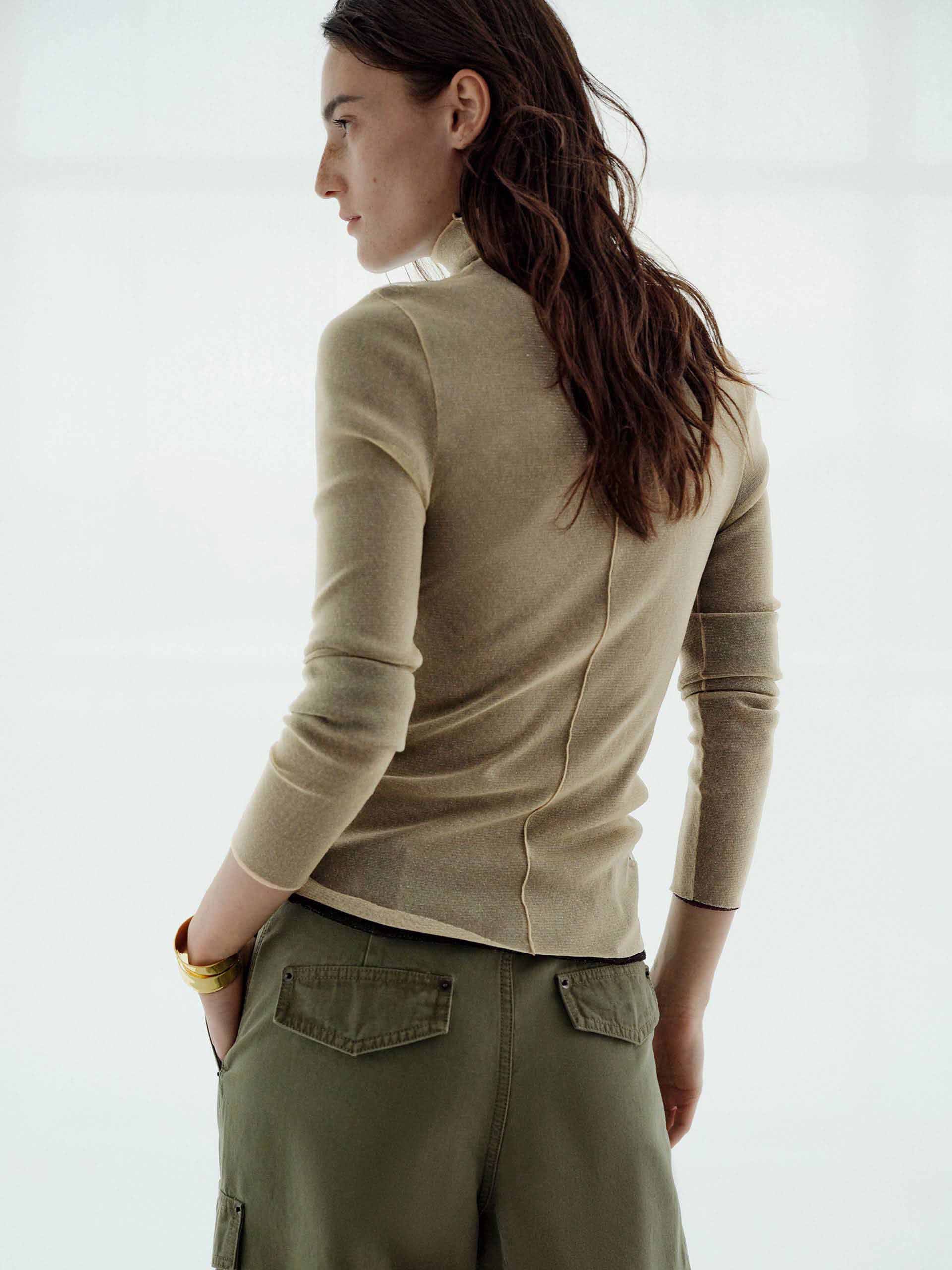 Turtleneck Long Sleeves Blouse - Image 3
