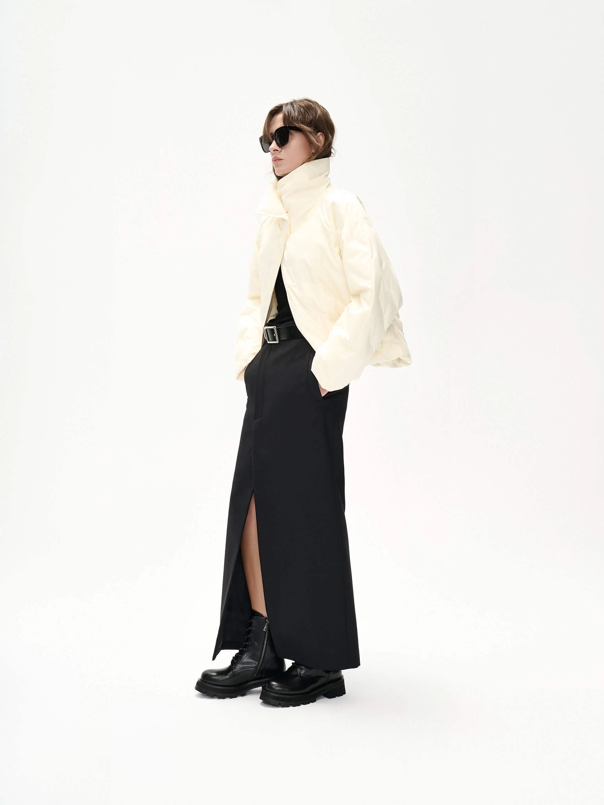 Turtleneck Quilted Down Jacket - Image 6