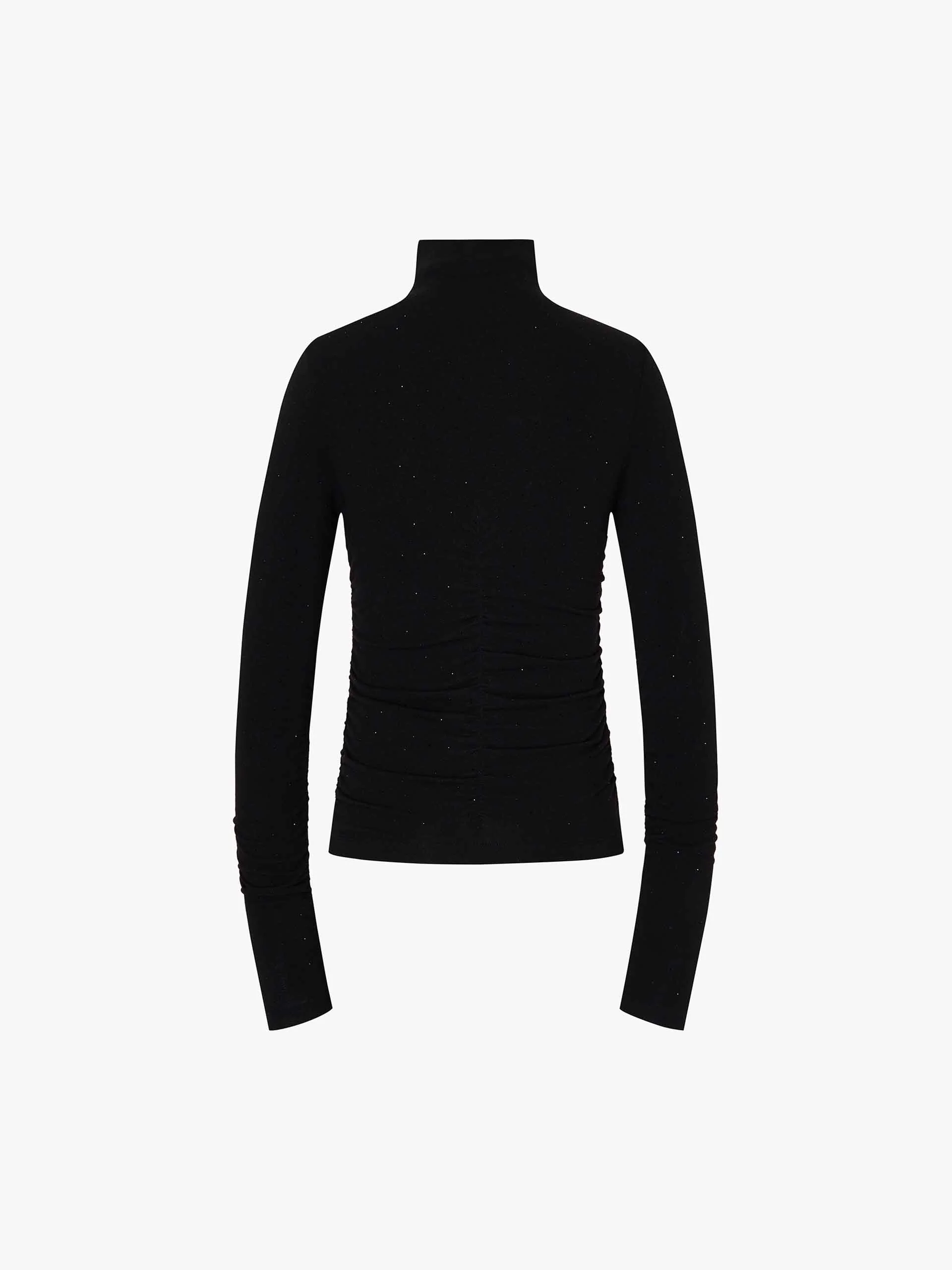 Turtleneck Rhinestone Blouse - Image 5