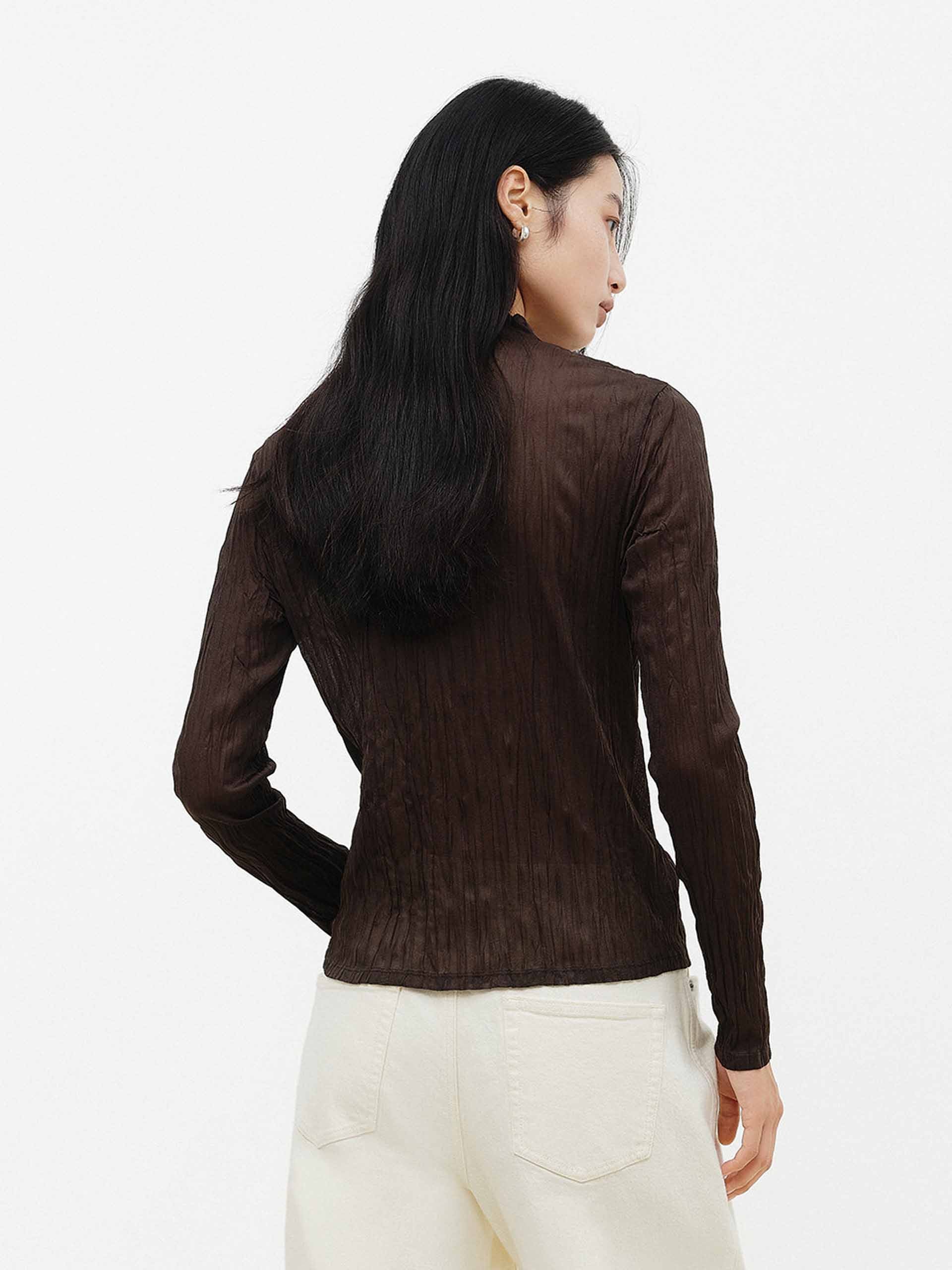 Turtleneck Textured Logo Top - Image 6