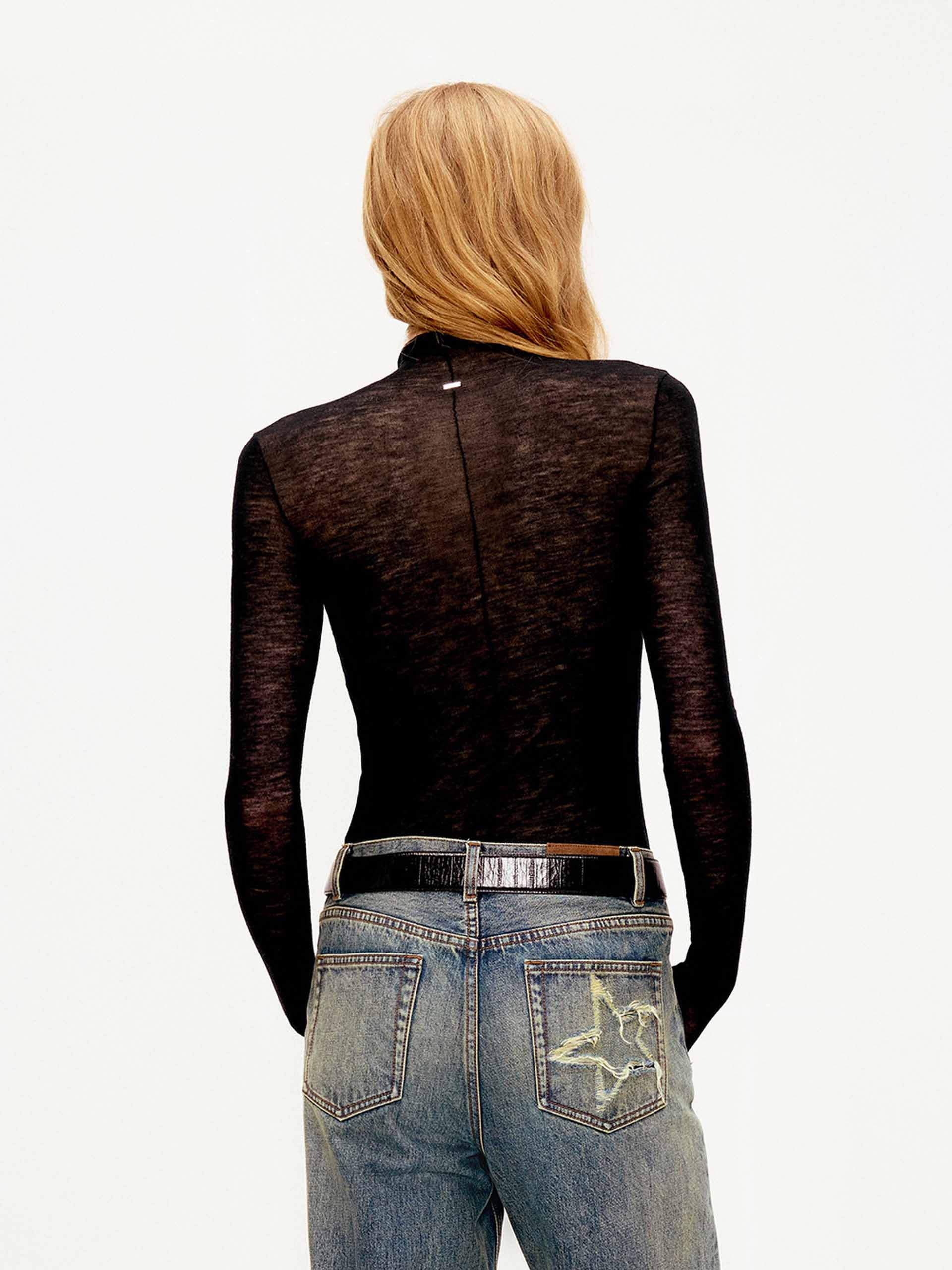 Turtleneck Wool Cashmere Top - Image 10