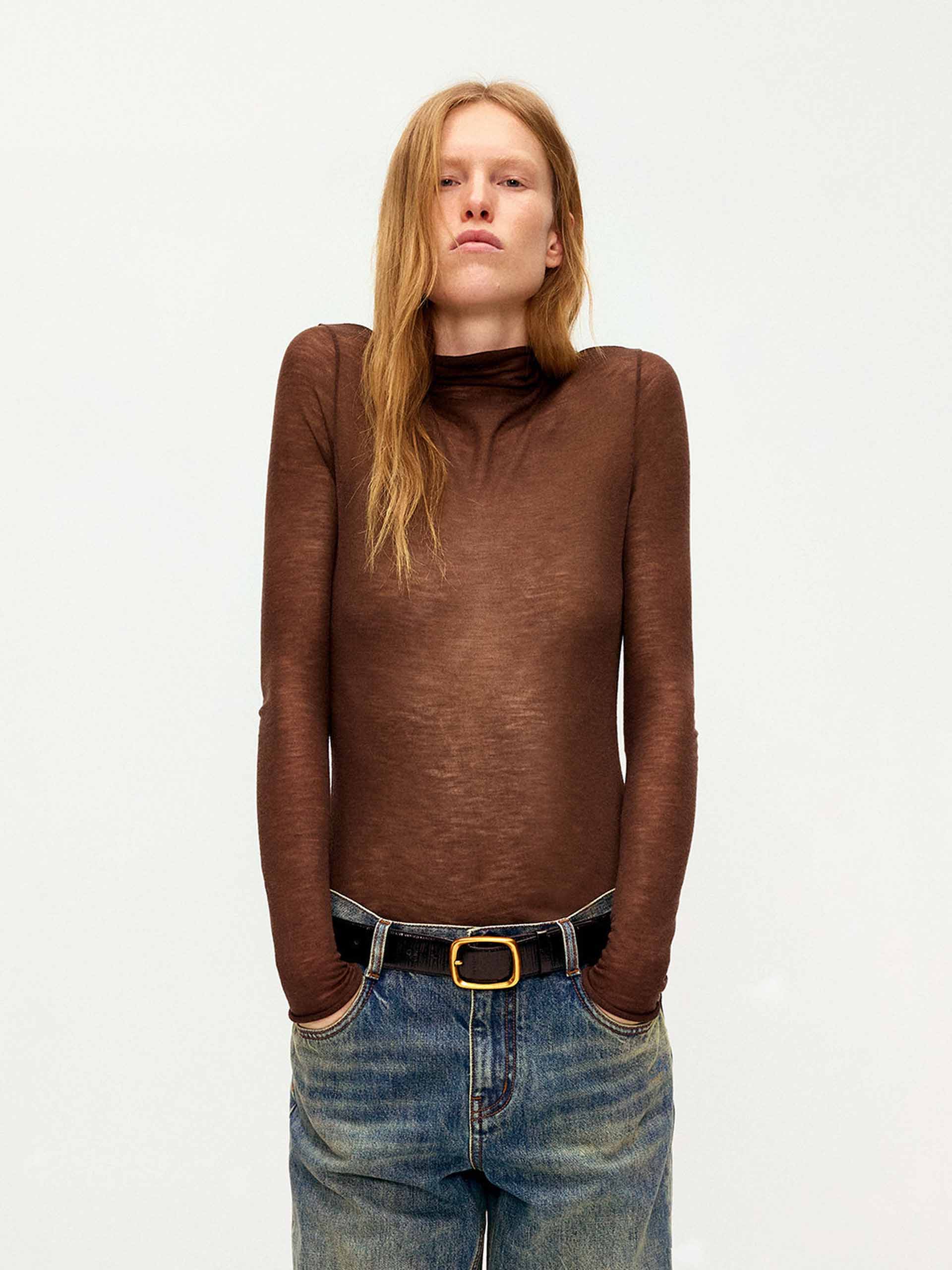 Turtleneck Wool Cashmere Top - Image 7