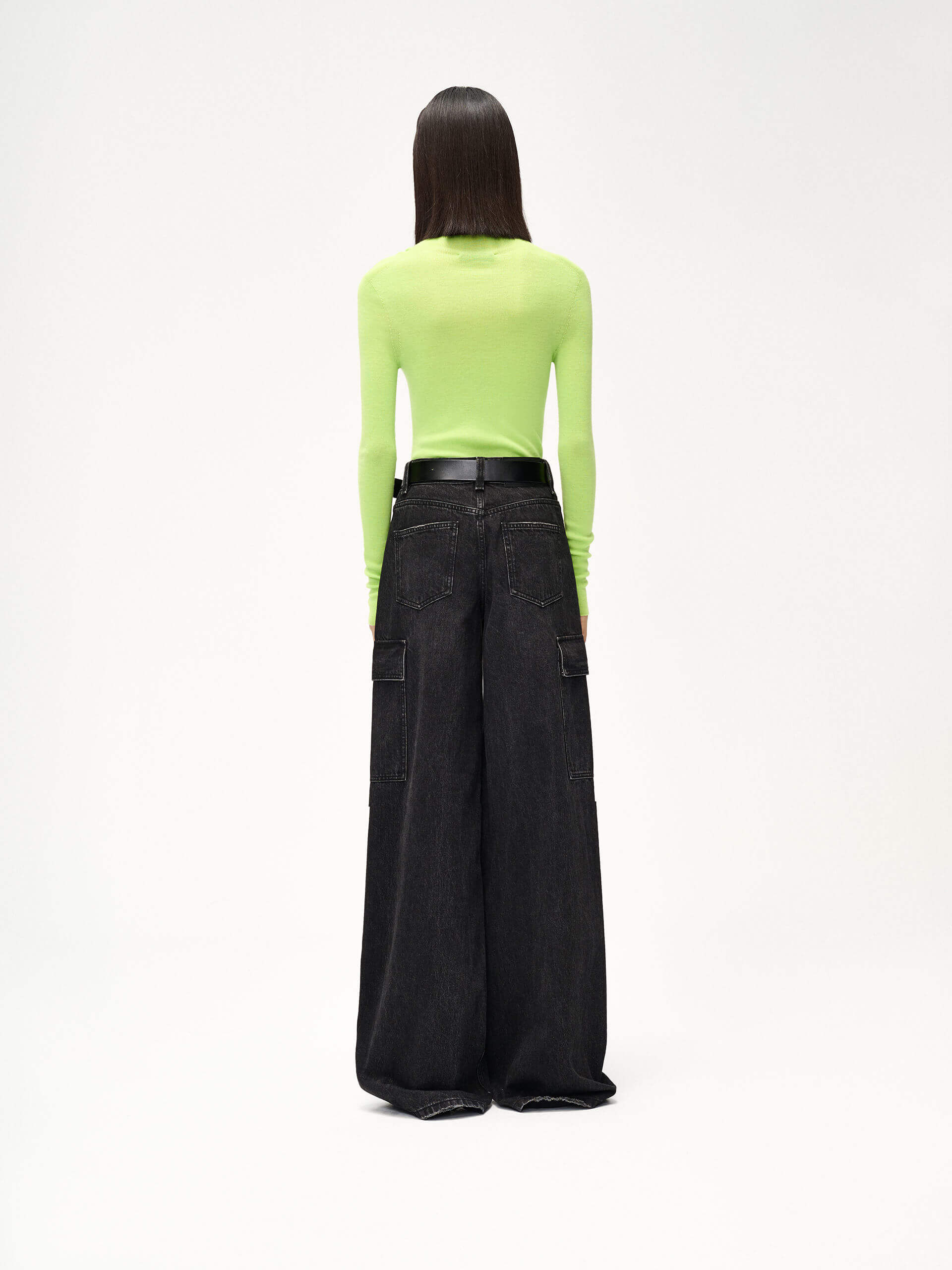 Stand Collar Wool Knitted Top - Image 13