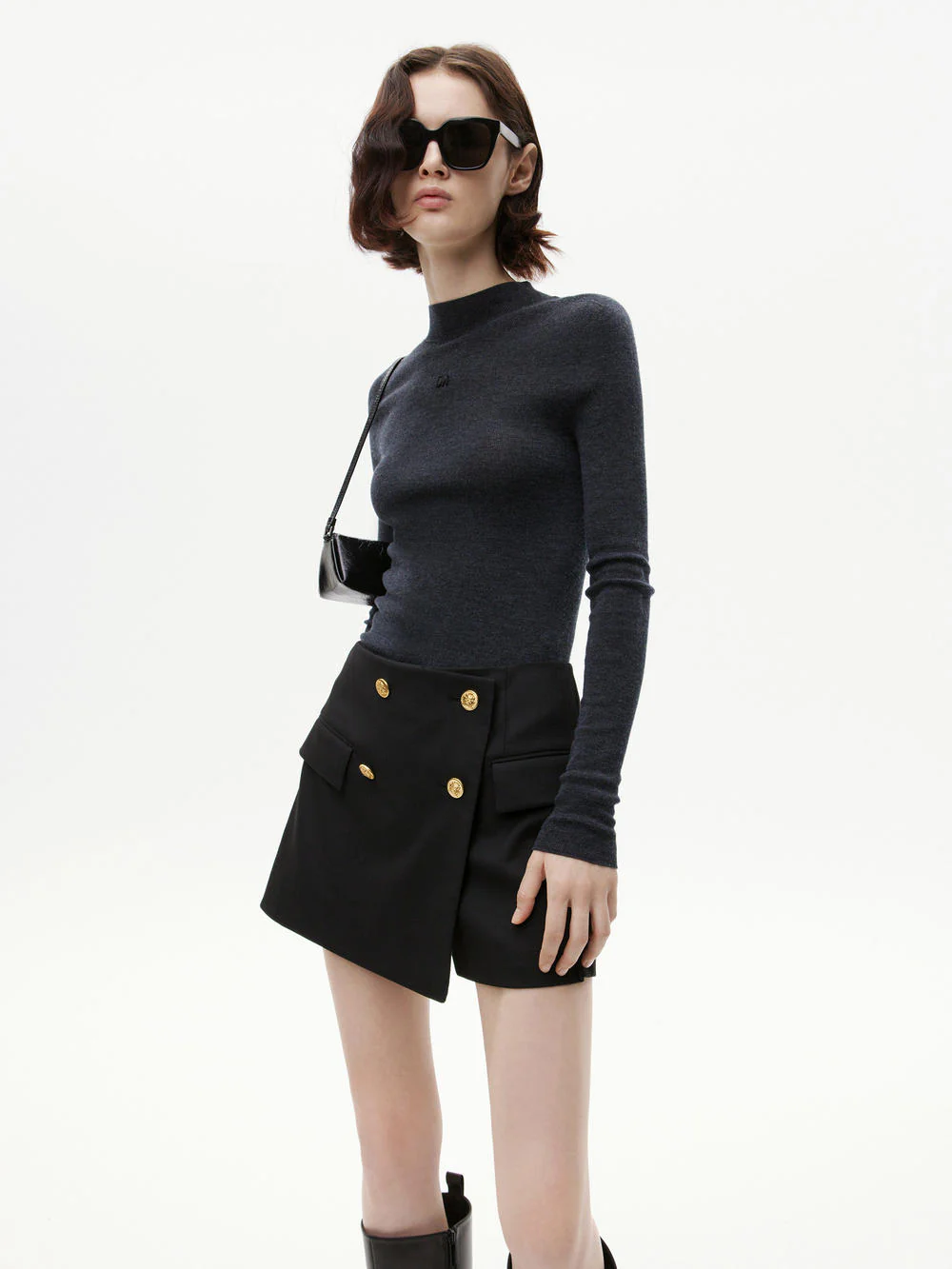 Stand Collar Wool Knitted Top - Image 18
