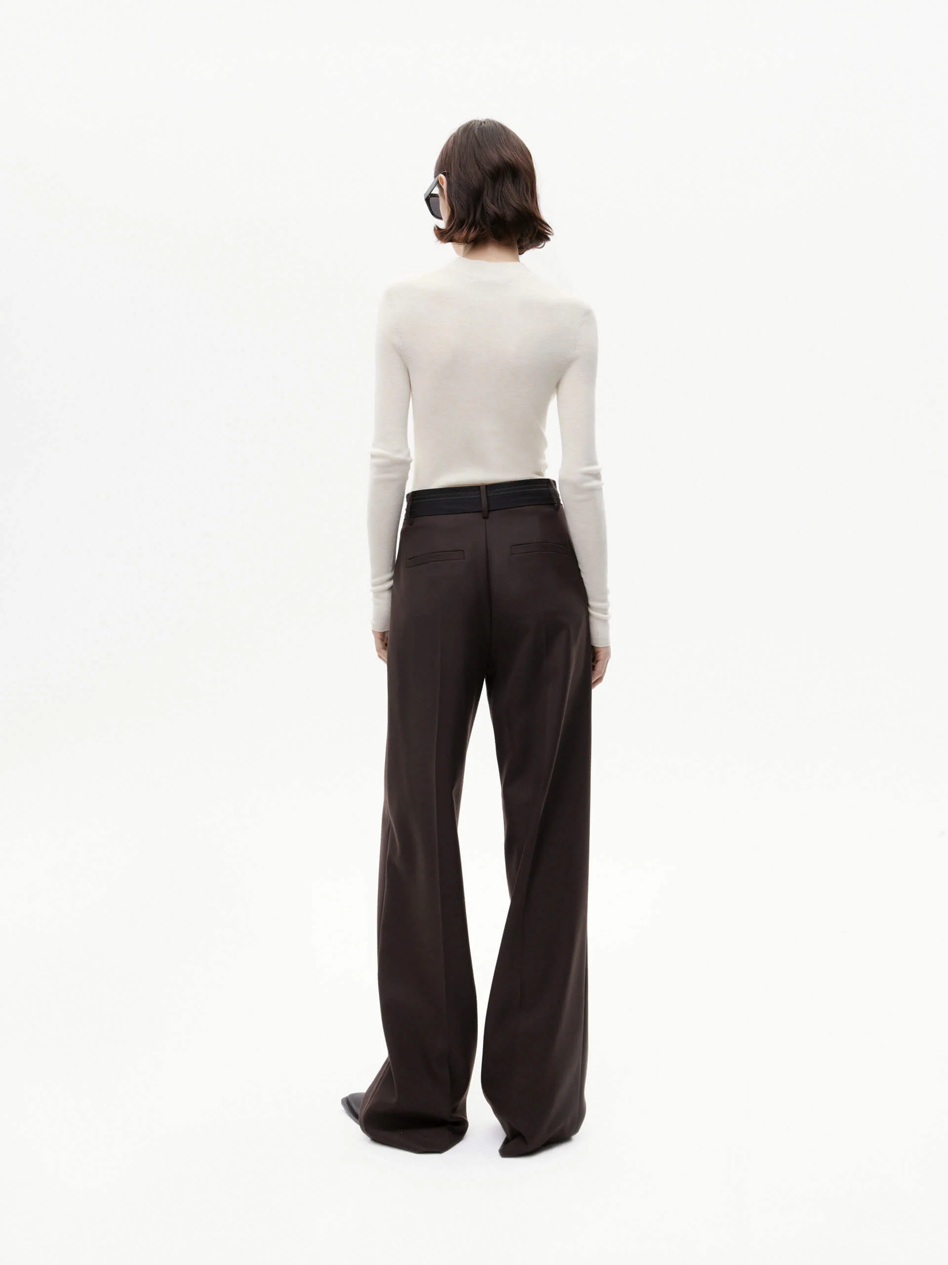 Stand Collar Wool Knitted Top - Image 4