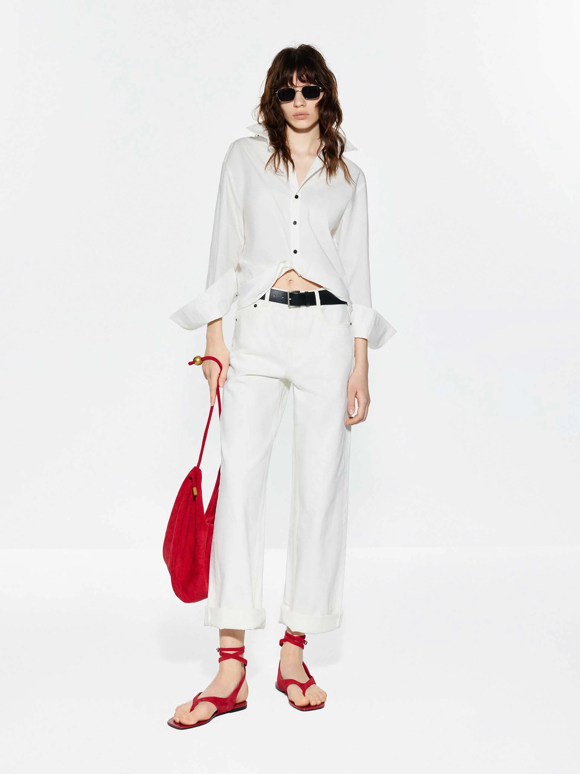 Twist Hem Cotton Blouse - Image 2