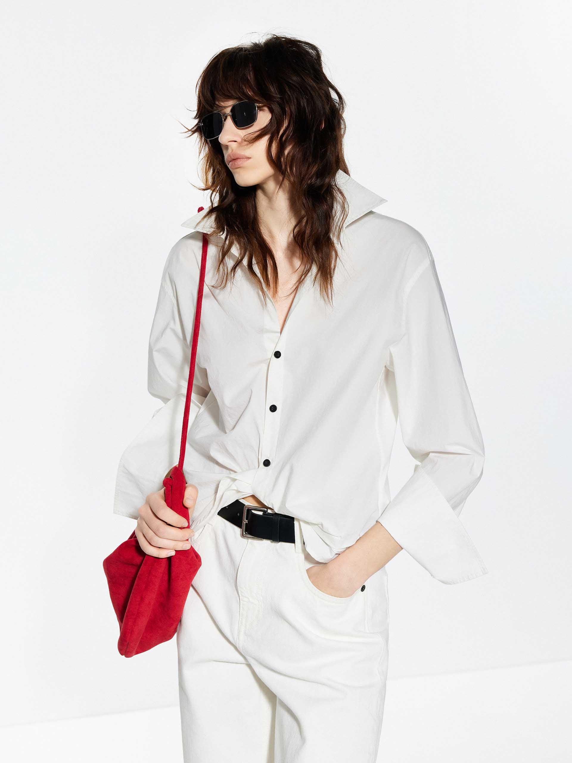 Twist Hem Cotton Blouse - Image 3