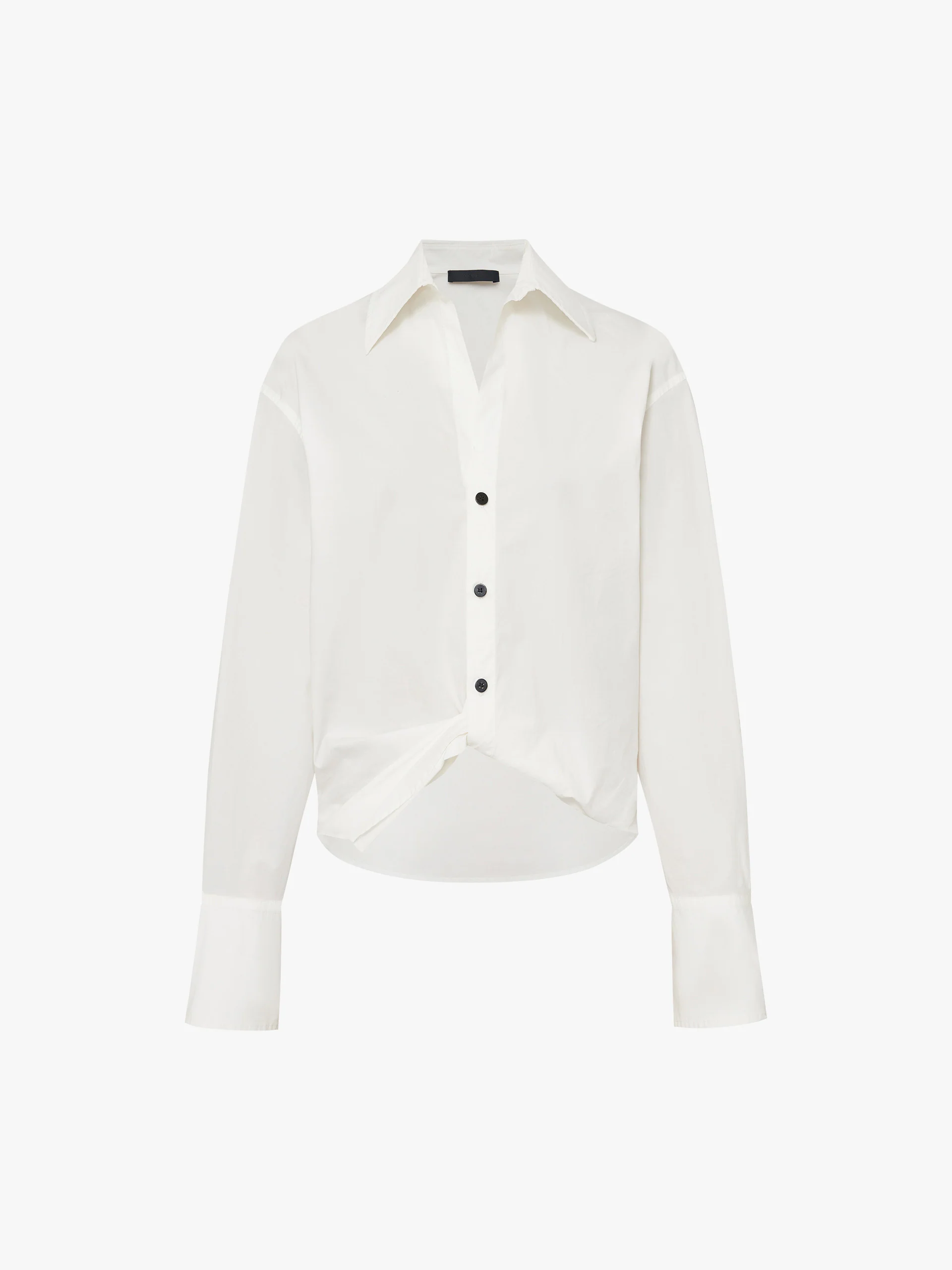 Twist Hem Cotton Blouse - Image 5