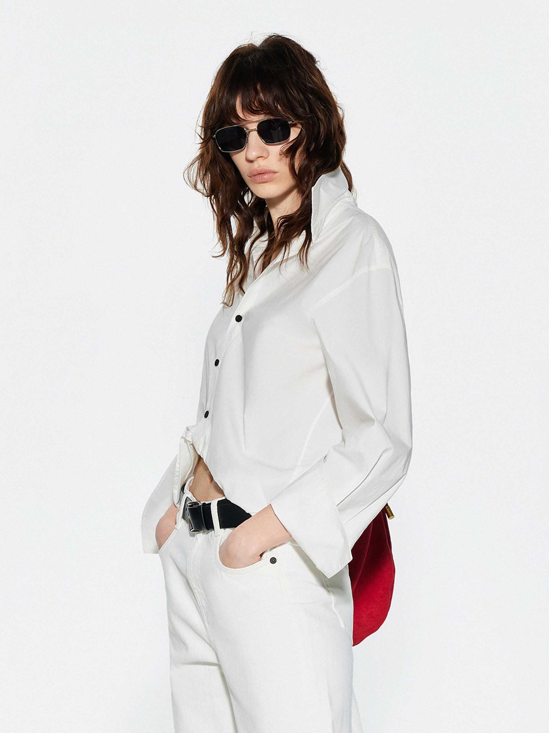 Twist Hem Cotton Blouse - Image 6