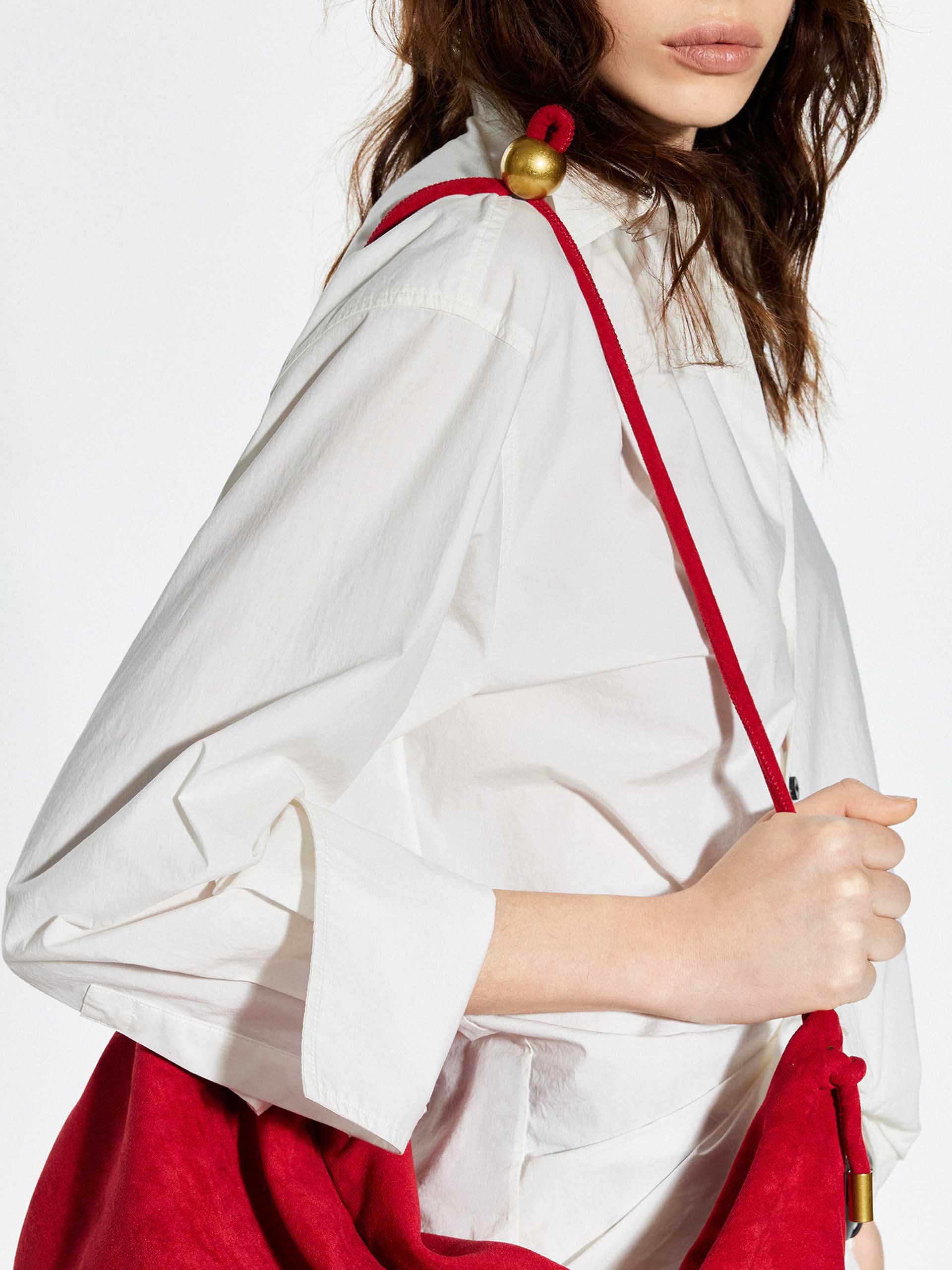 Twist Hem Cotton Blouse - Image 8