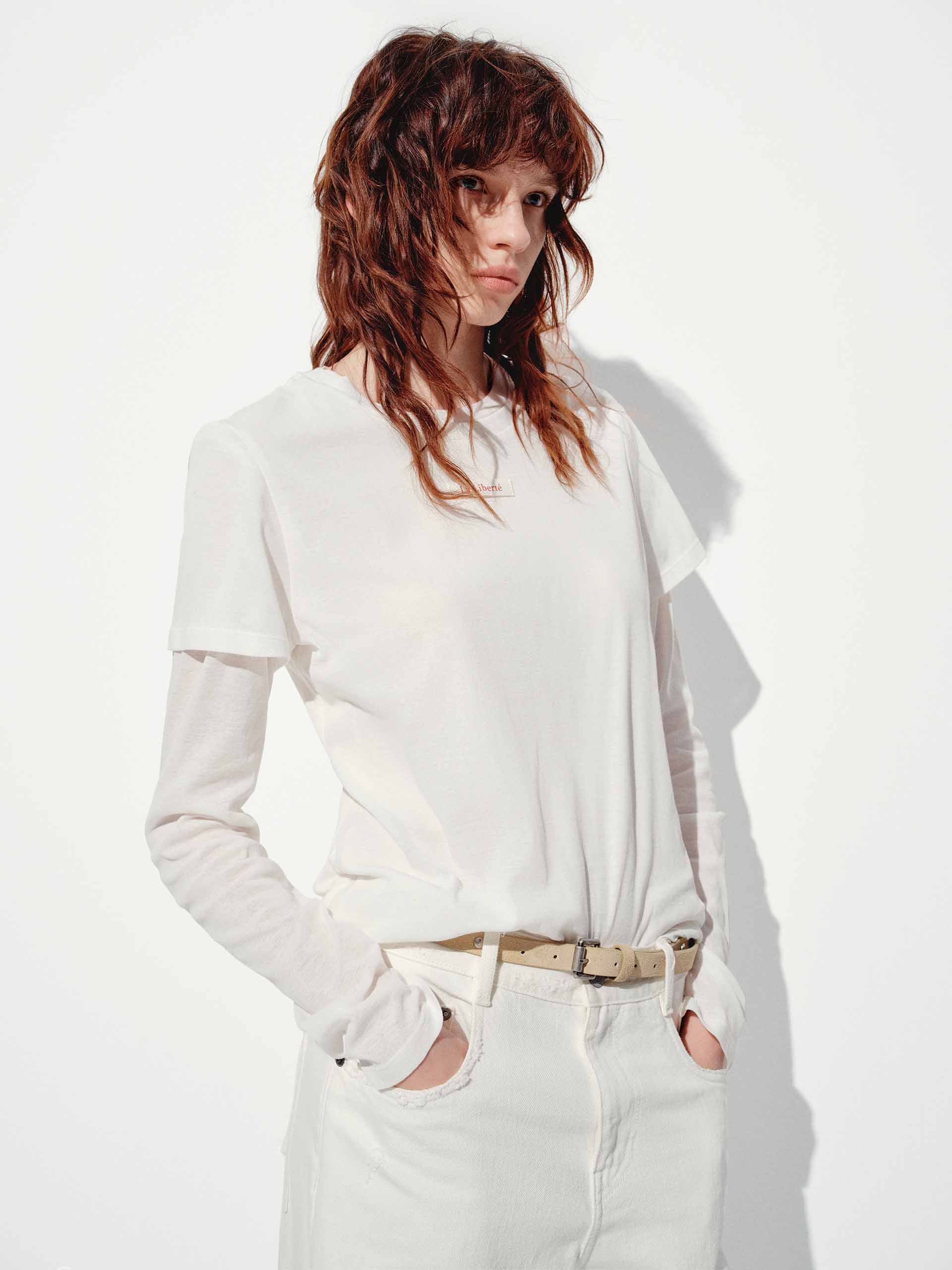 Two Piece Cotton T-shirt - Image 3