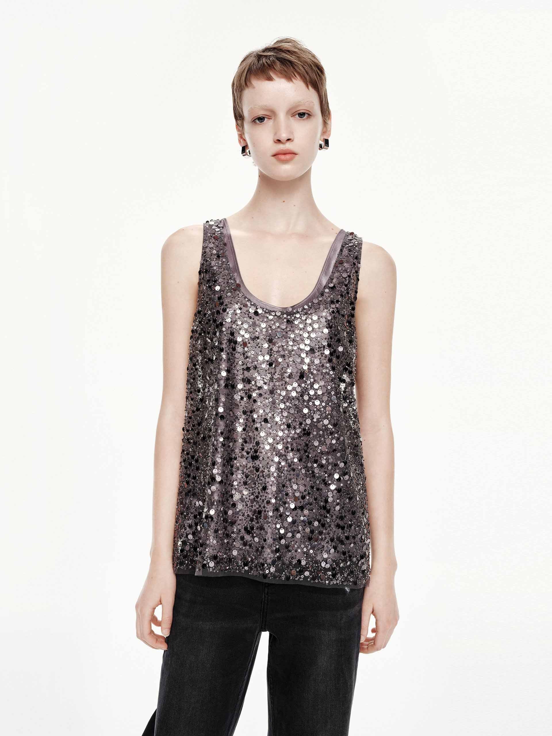 Two-piece Sequin Top