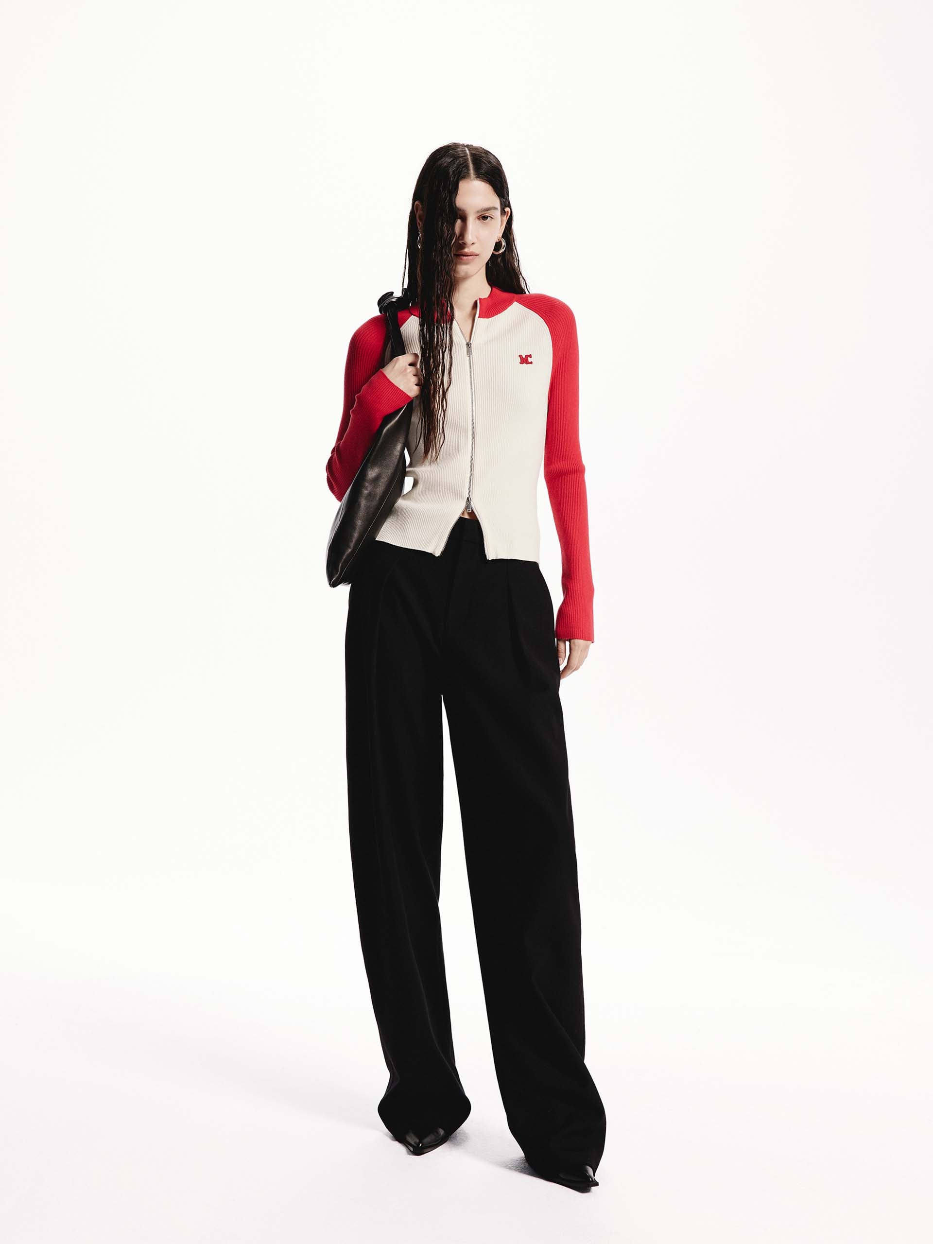 Two Tone Knit Cardigan - Image 18