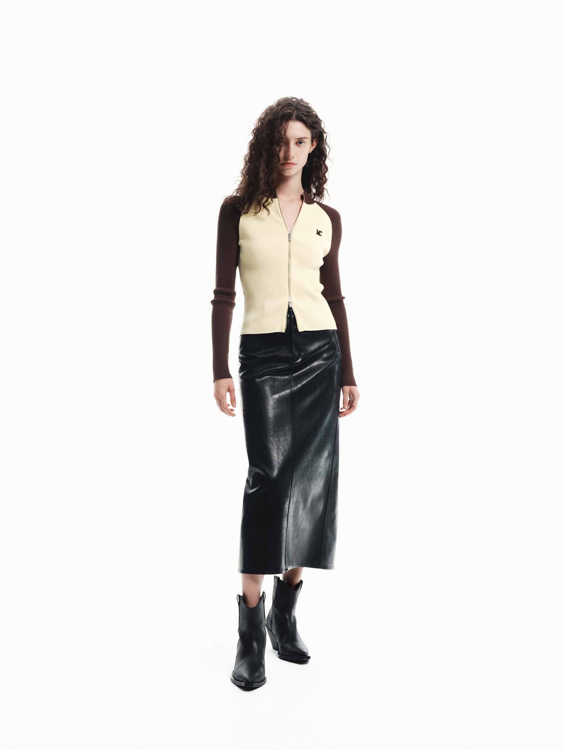 Two Tone Knit Cardigan - Image 27