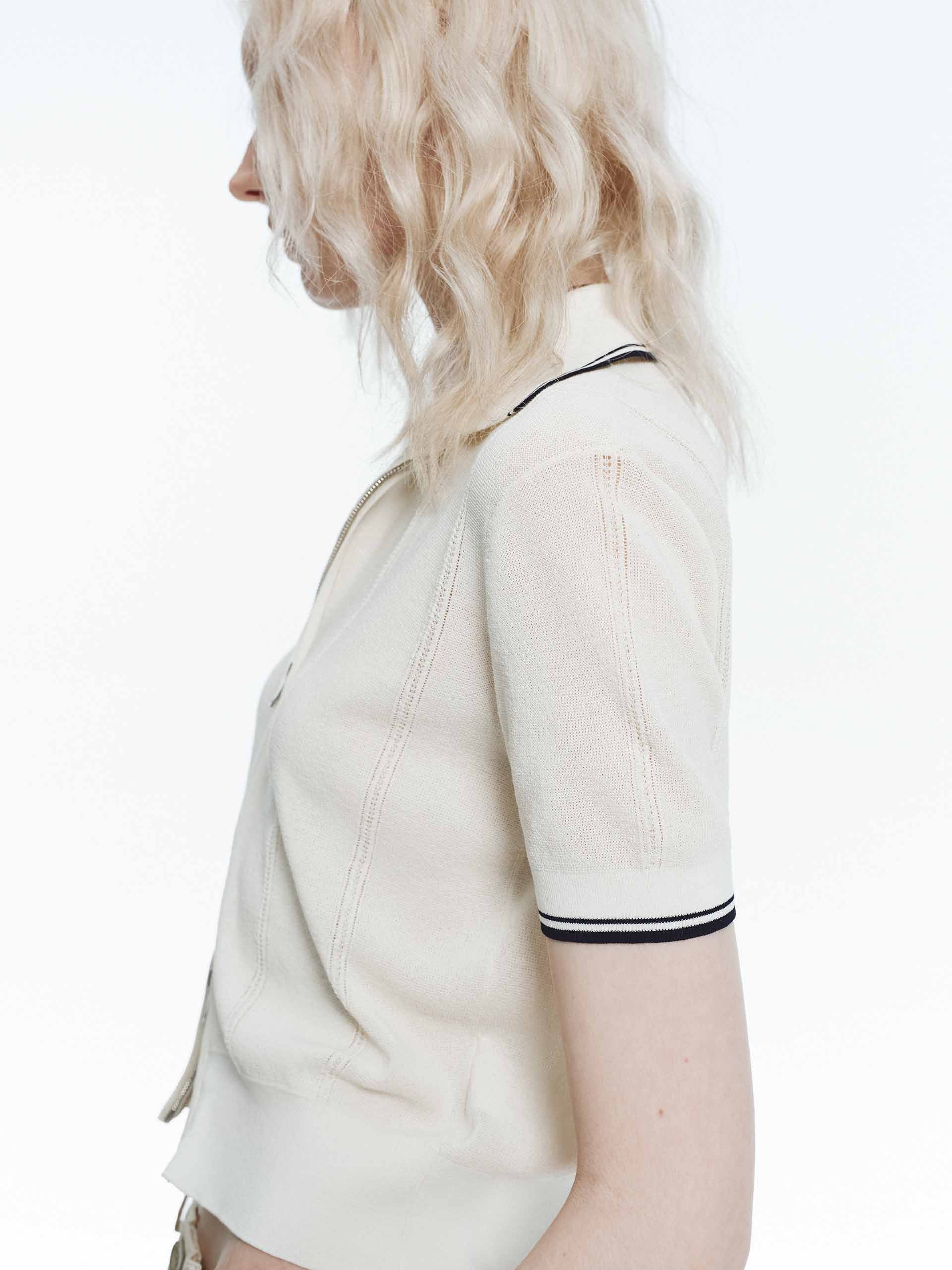 Two Way Zip Crop Cardigan - Image 16