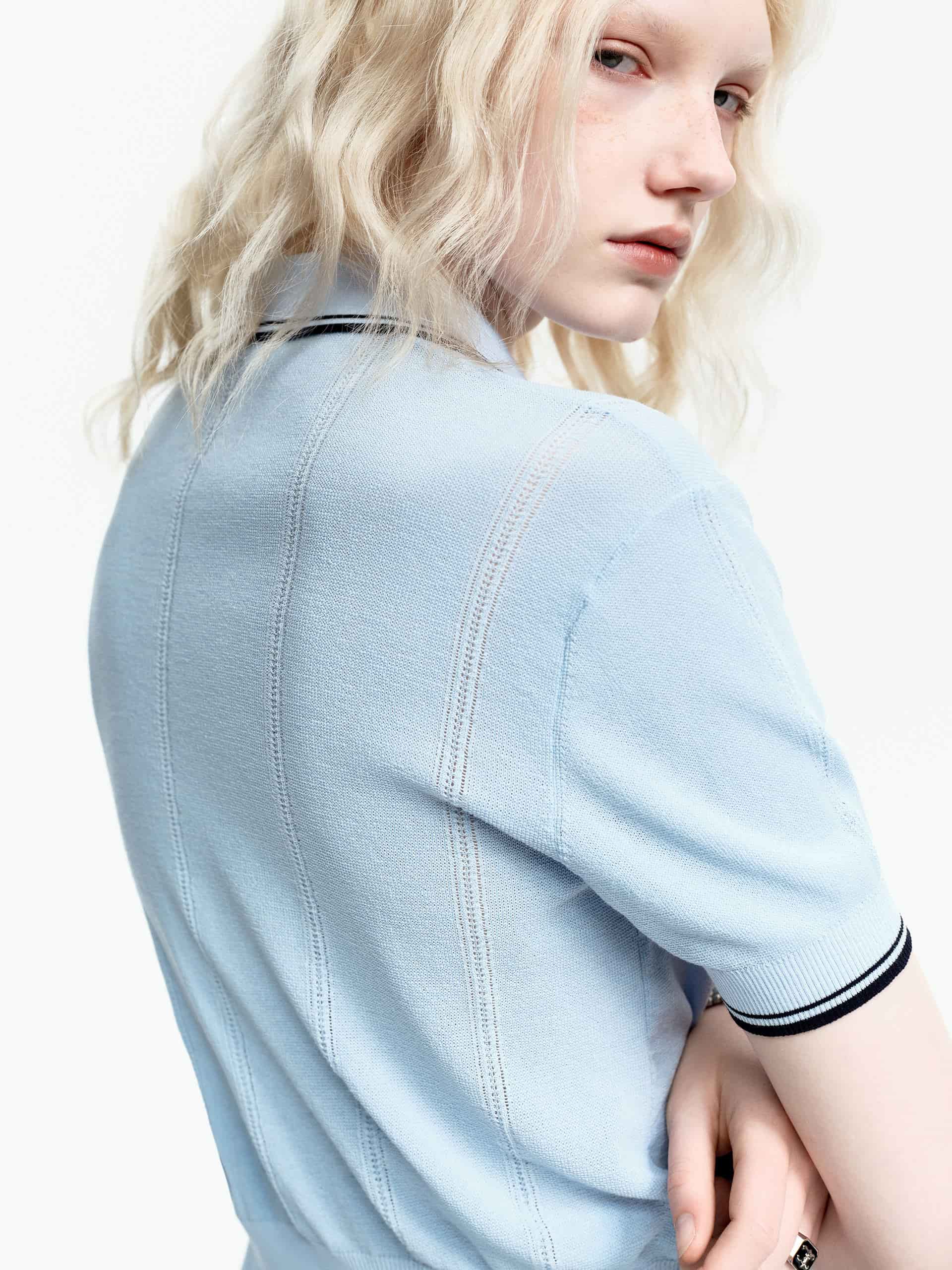 Two Way Zip Crop Cardigan - Image 7