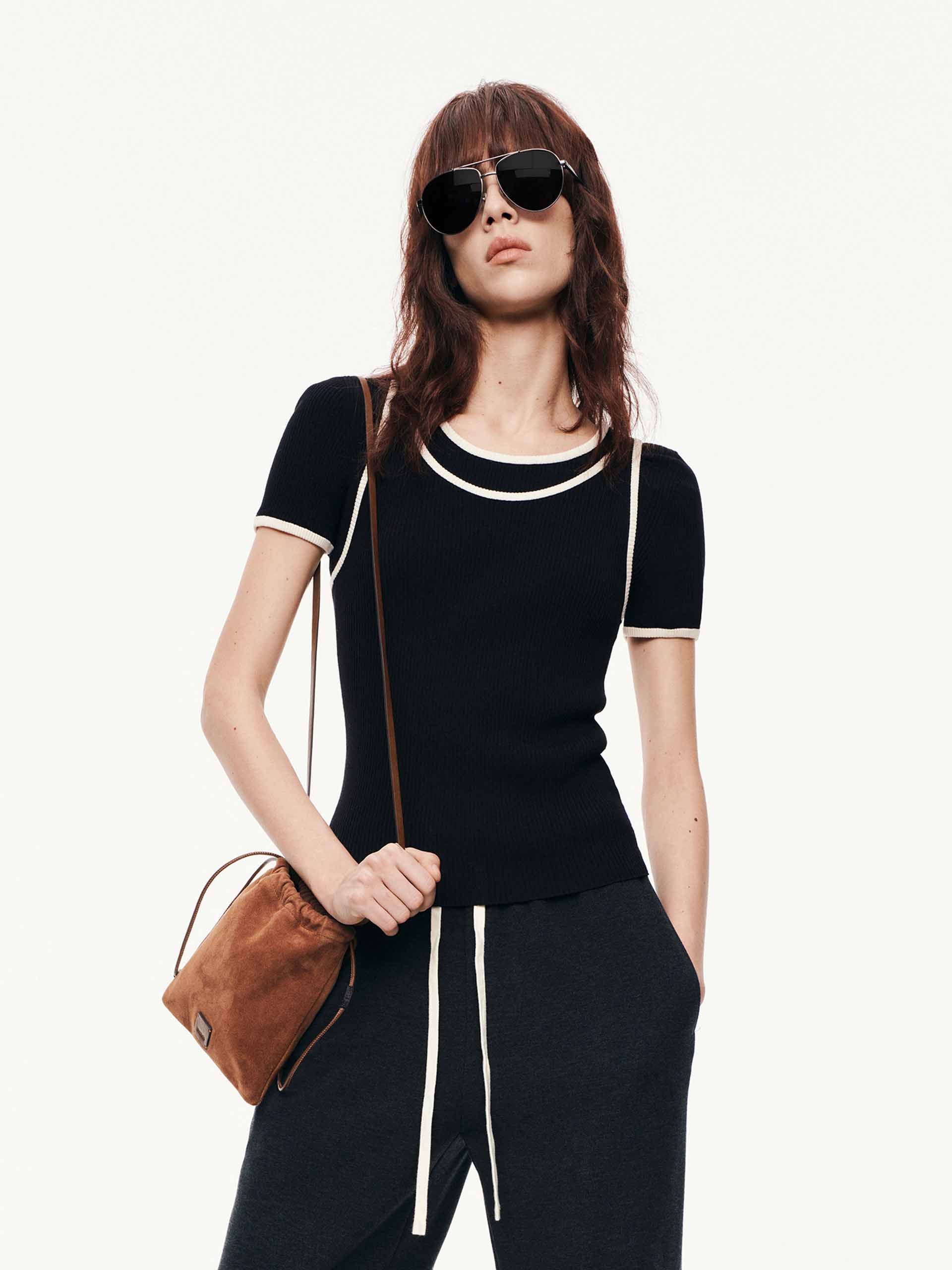 U-neck Contrast Tank - Image 8