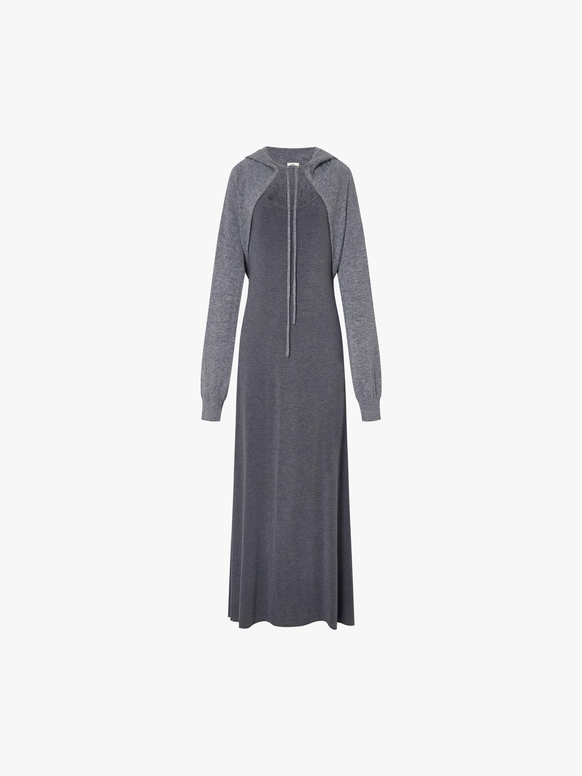 U-neck Dress With Cardigan - Image 13