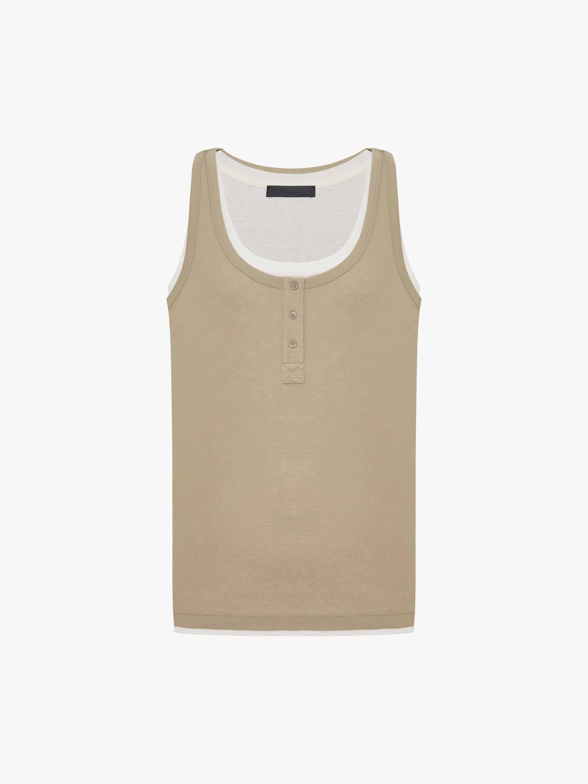 U-neck Layered Tank Top - Image 5