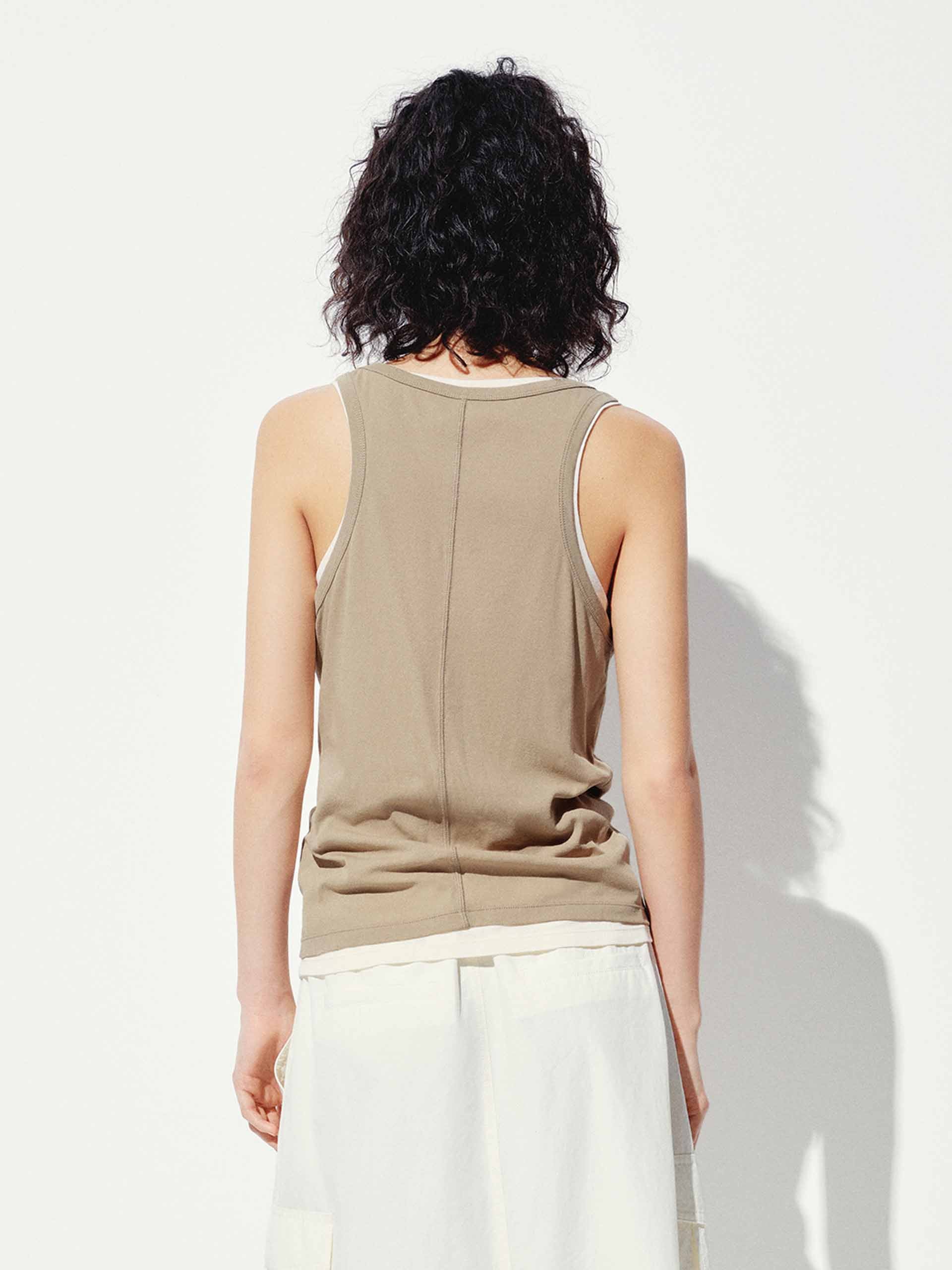 U-neck Layered Tank Top - Image 6