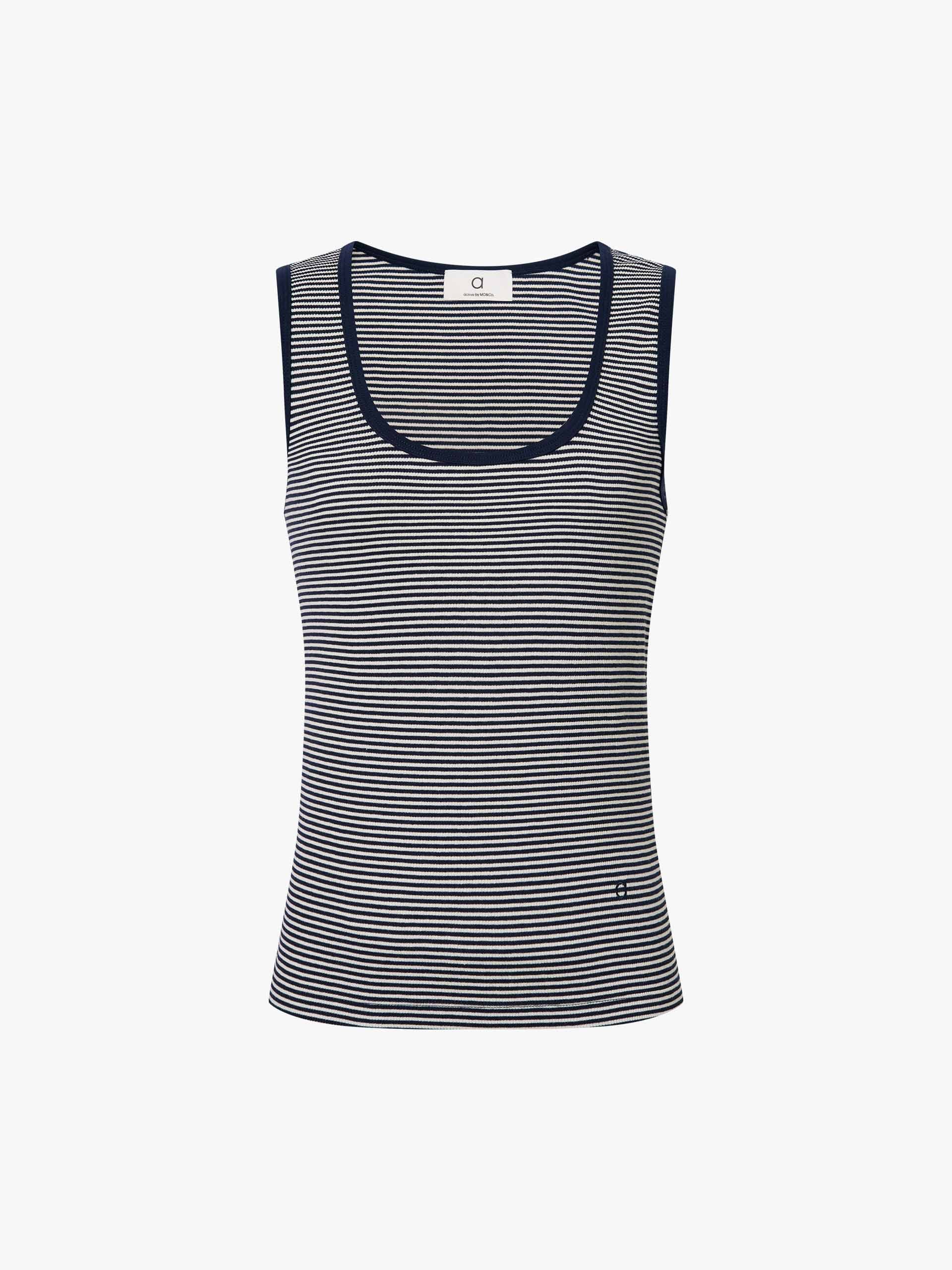 U-neck Striped Tank Top - Image 13