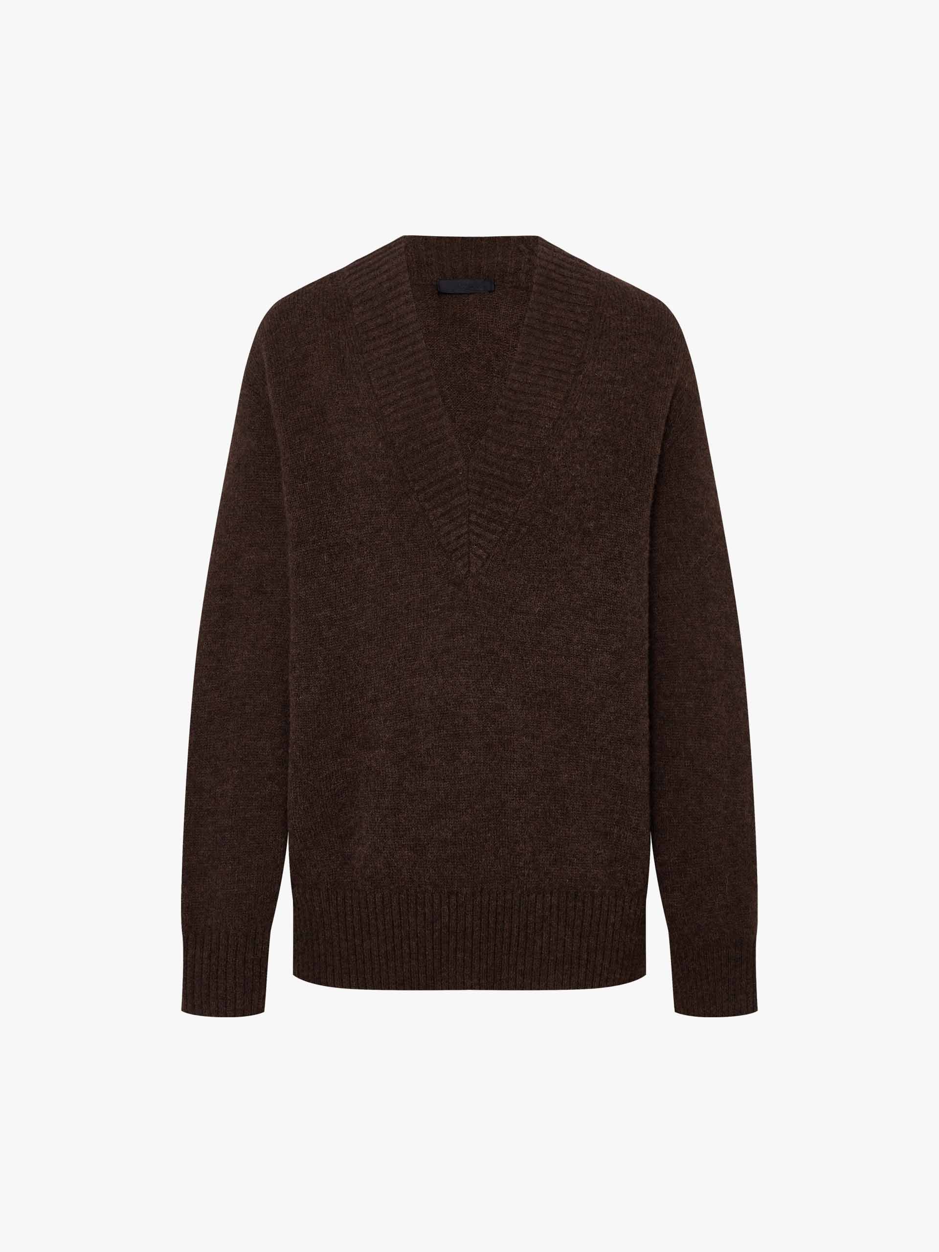 V-neck Fluffy Knit Sweater - Image 13