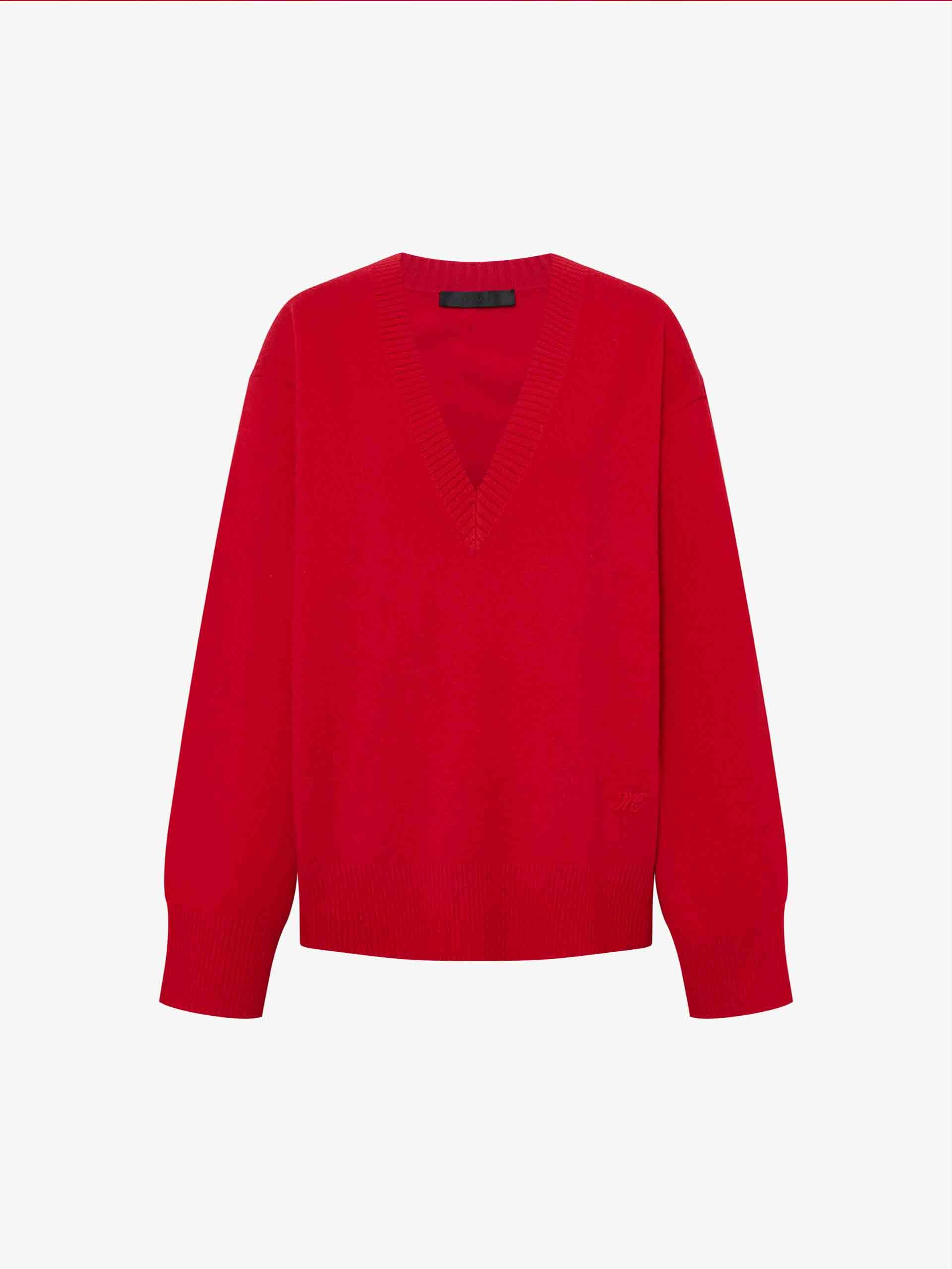 V-neck Loose Knit Sweater - Image 5