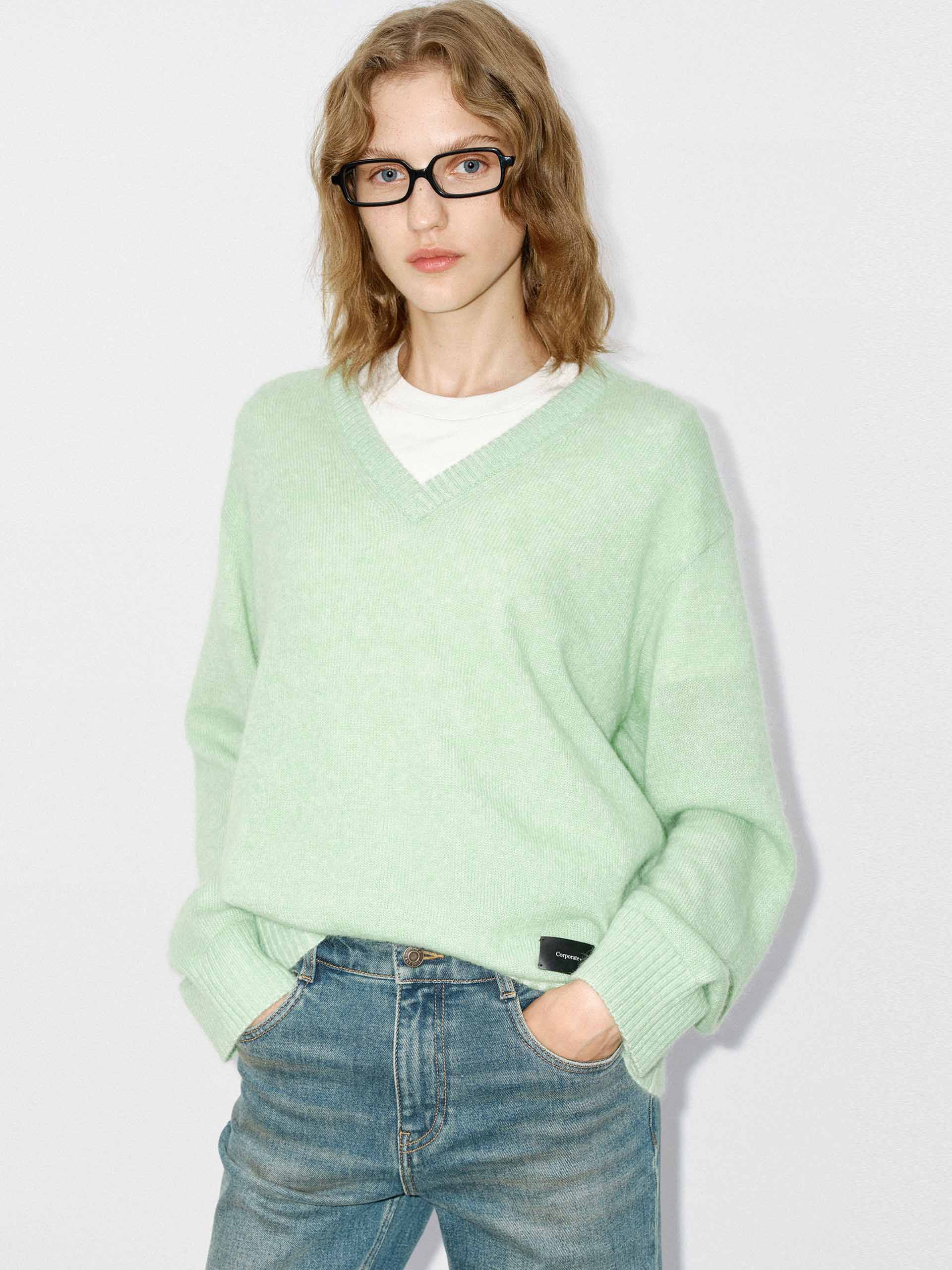 V-neck Loose Sweater - Image 2