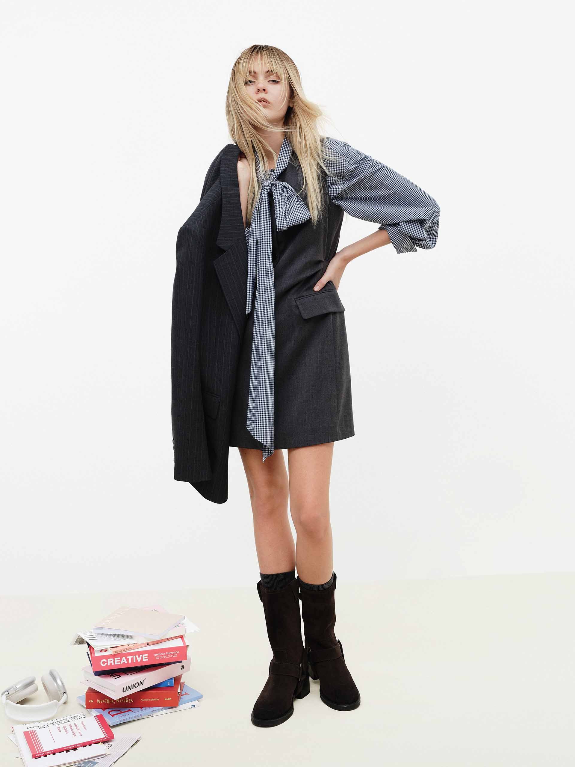 V-neck Mini Dress - Image 2