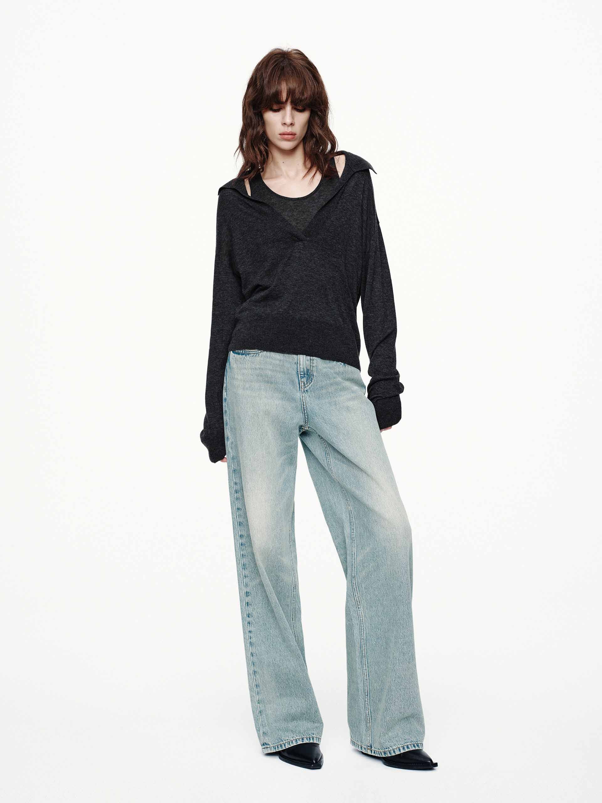 V-neck Relaxed Sweater - Image 8