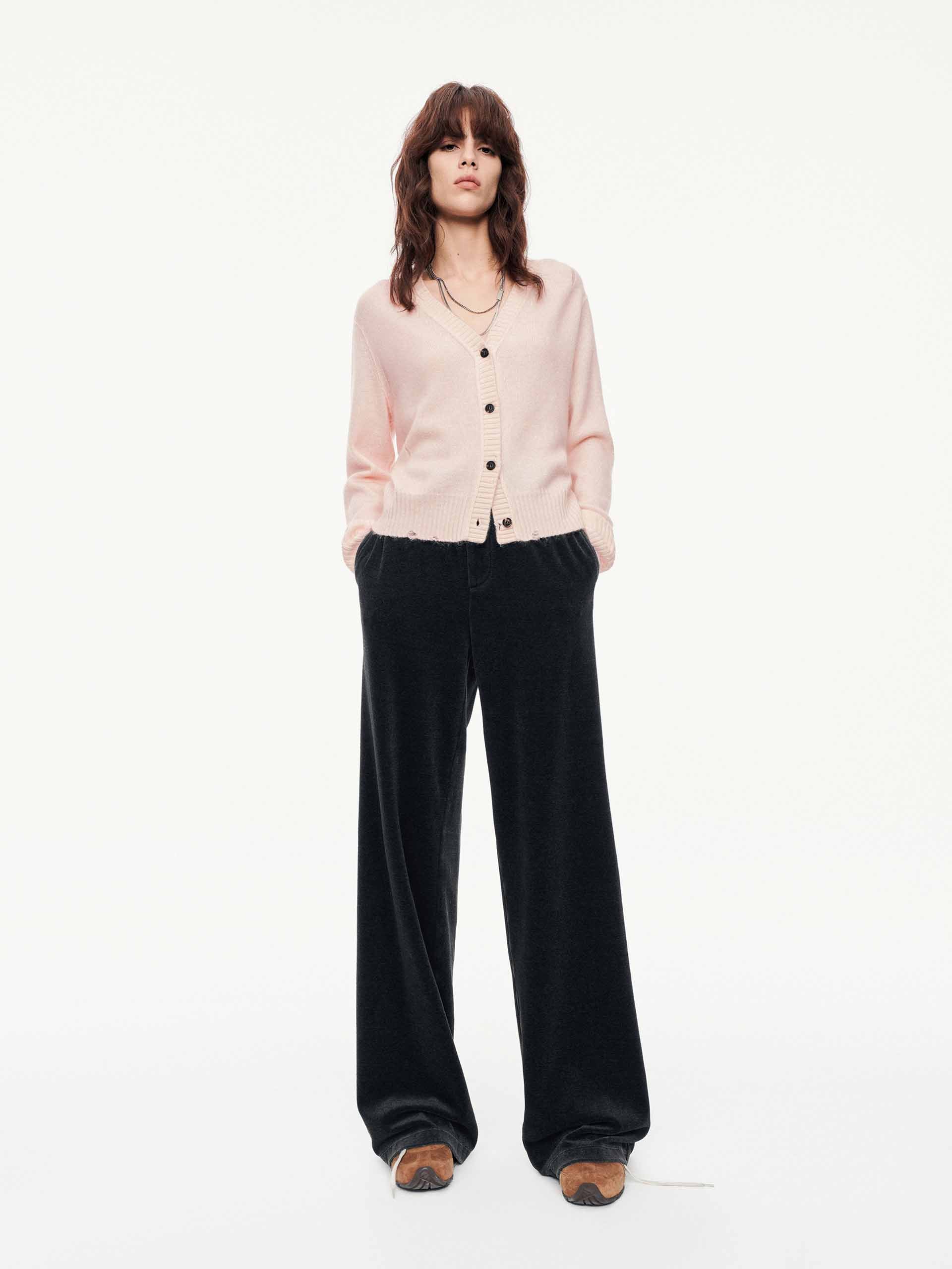 V-neck Ripped Cardigan - Image 2