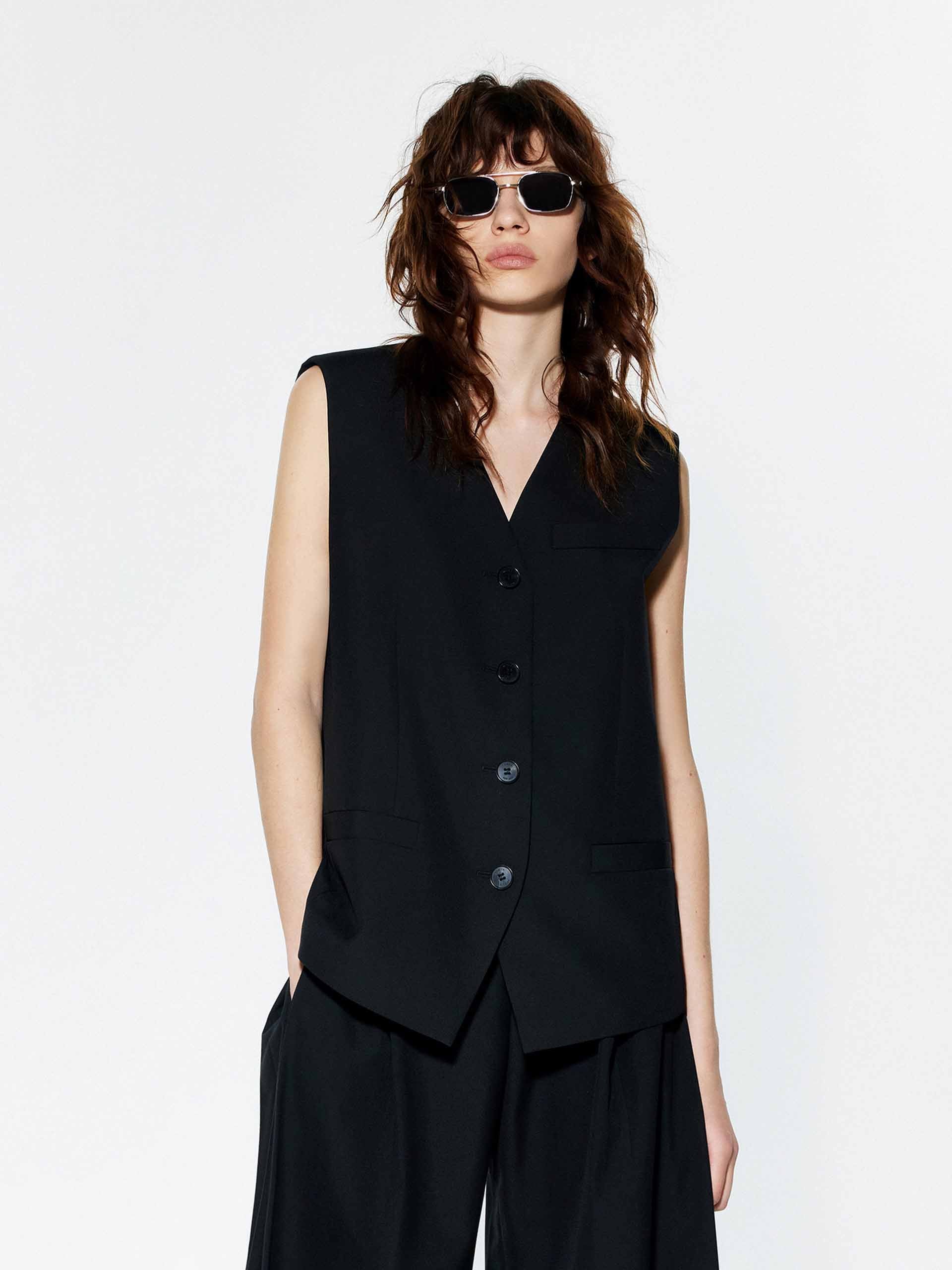 V-neck Sleeveless Waistcoat - Image 9