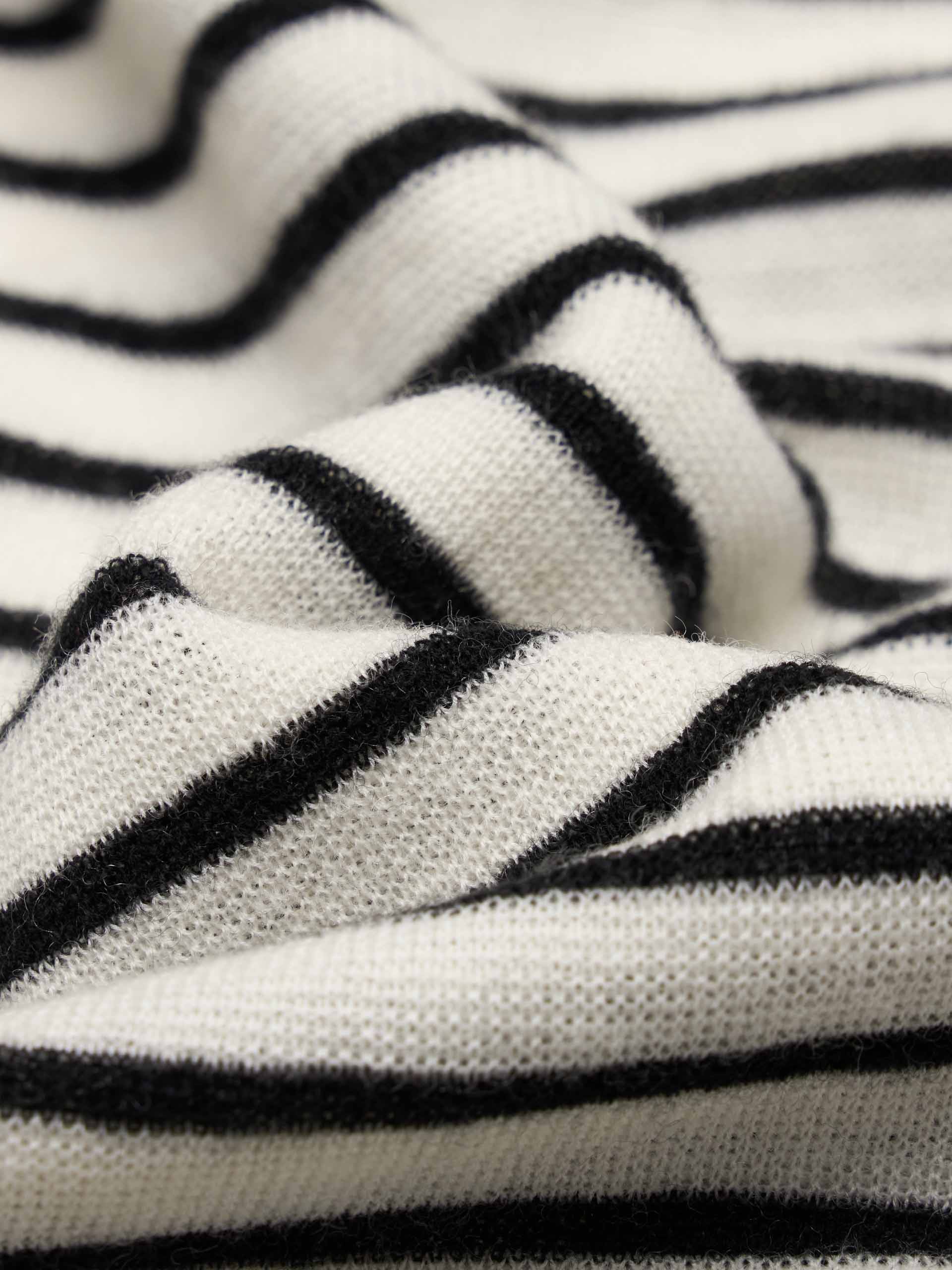 V-neck Striped Wool Sweater - Image 4