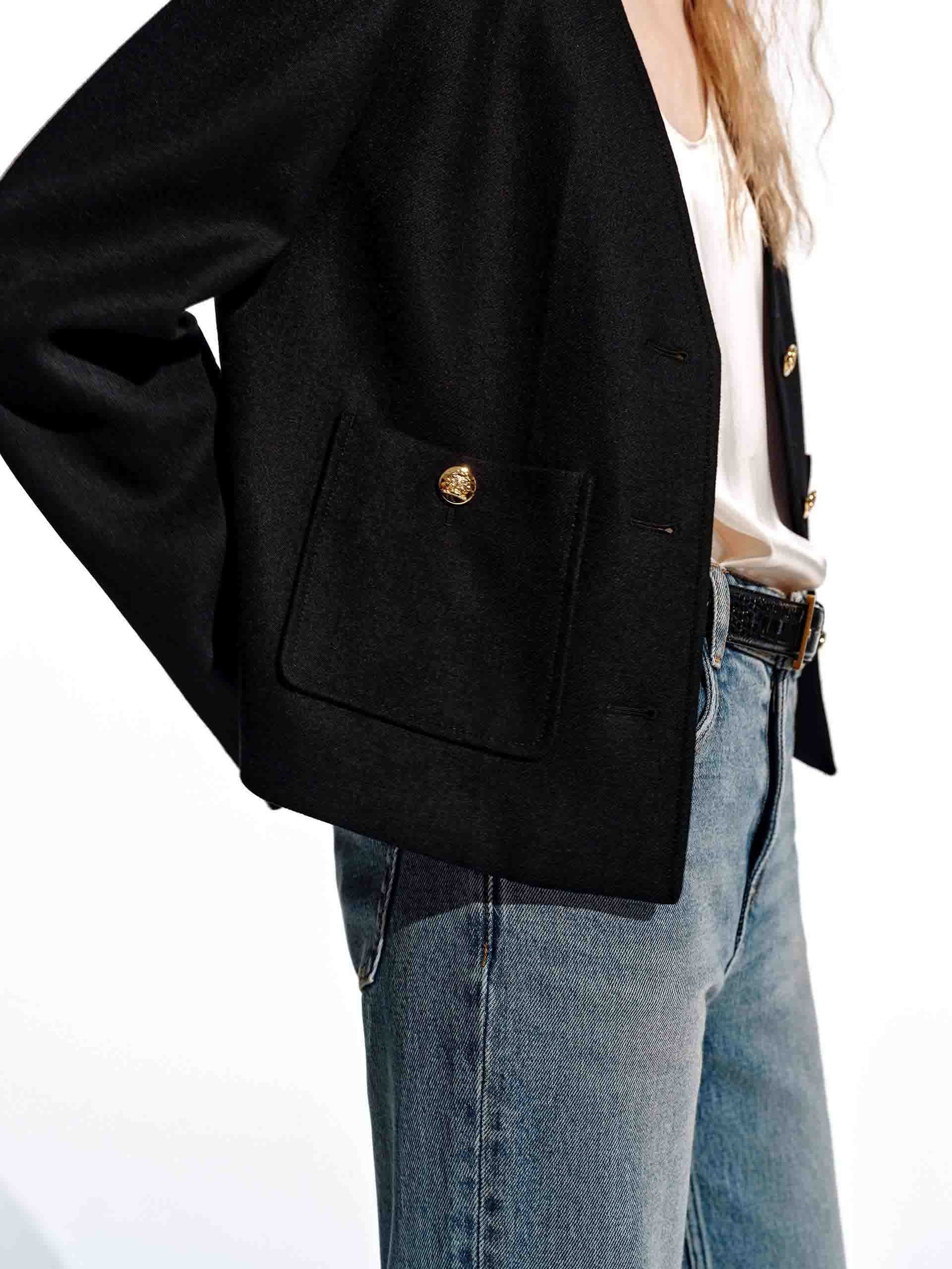 V-neck Wool Jacket - Image 8