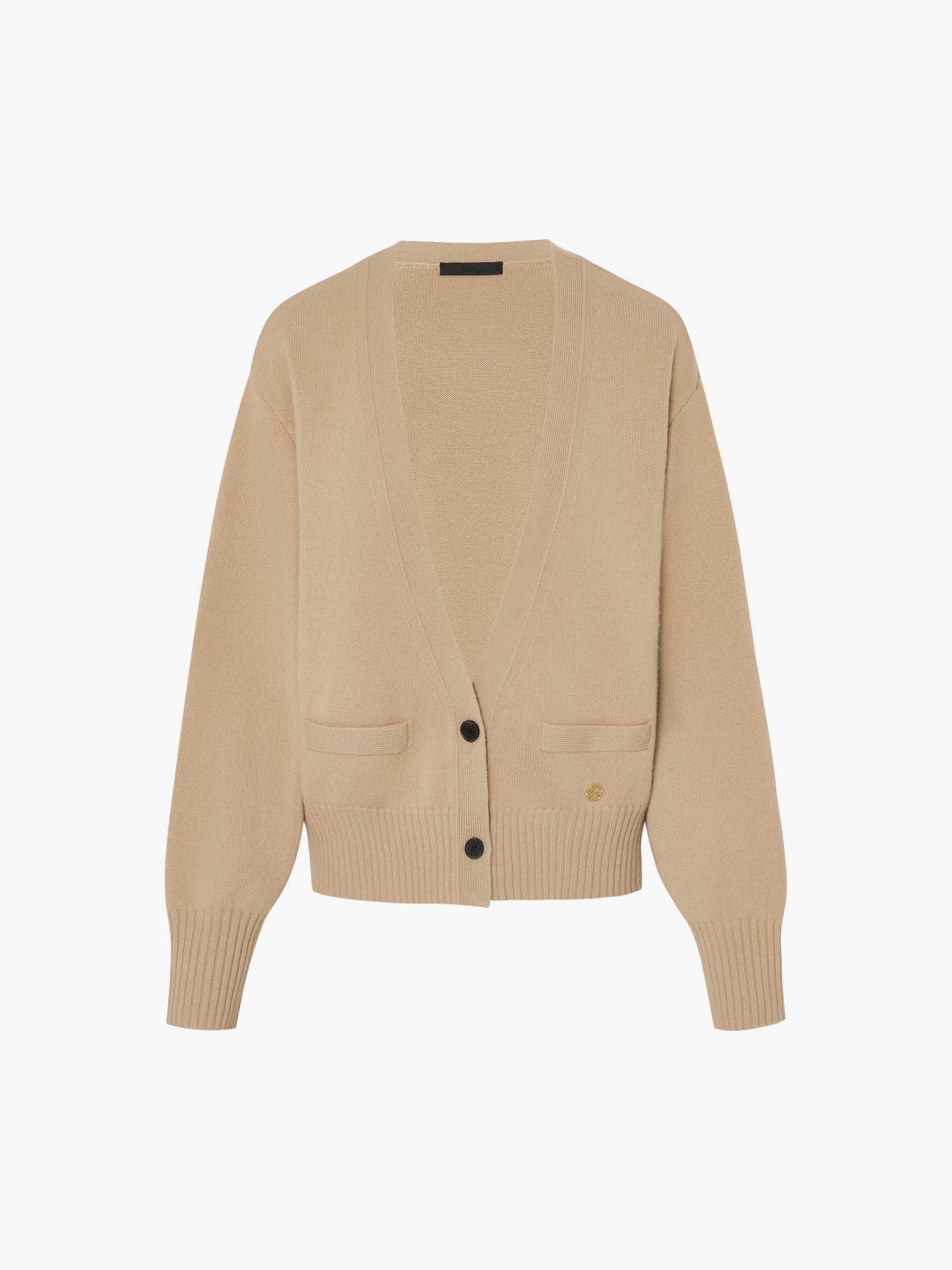 V-neck Wool Knit Cardigan - Image 5