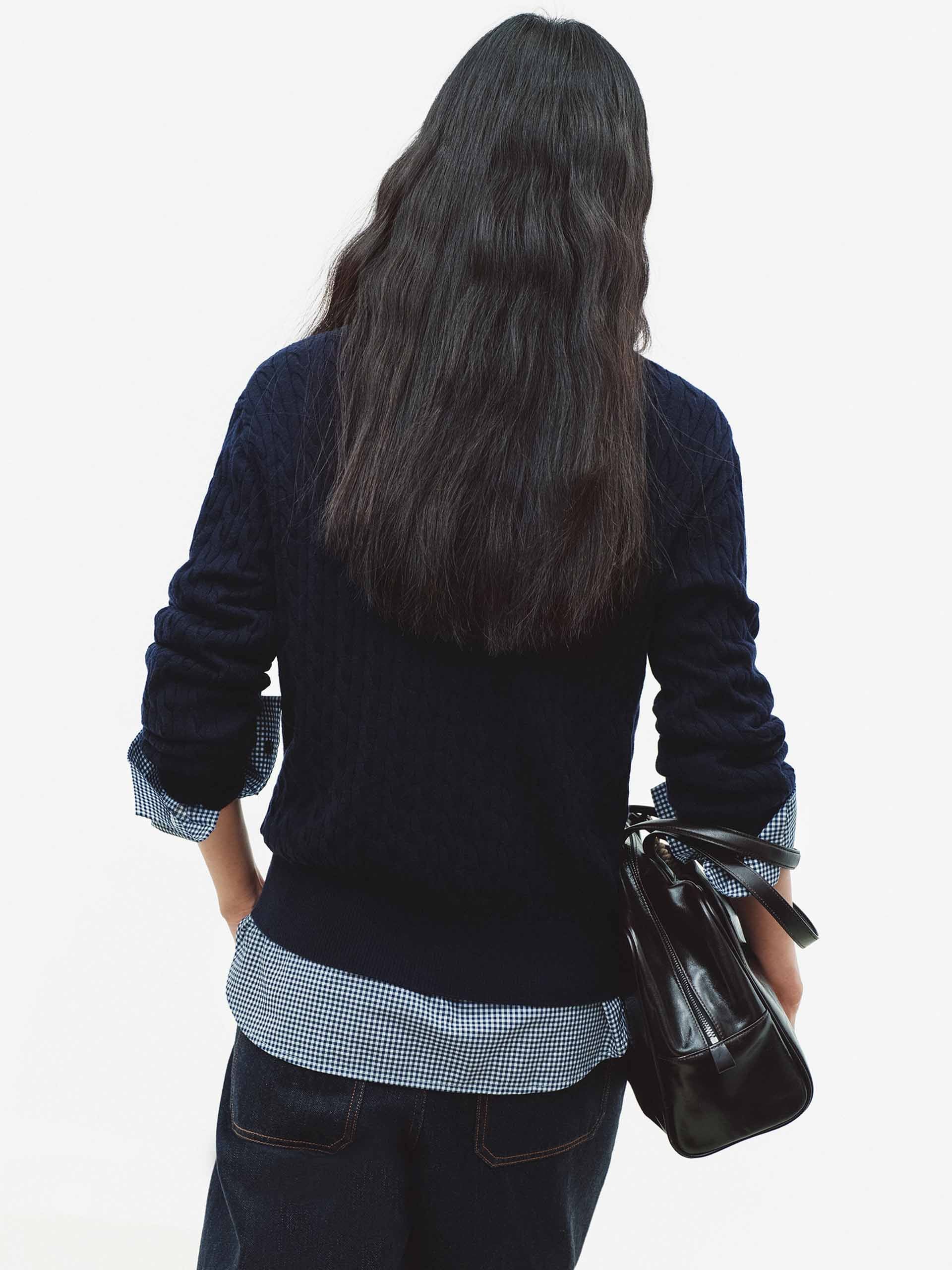 V-neck Wool Knit Sweater - Image 6