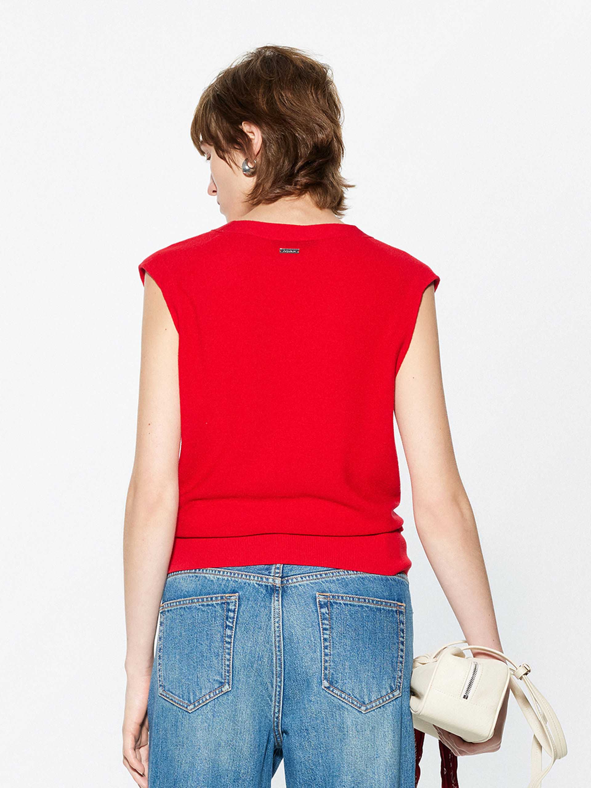 V-neck Wool Knitted Cardigan - Image 10