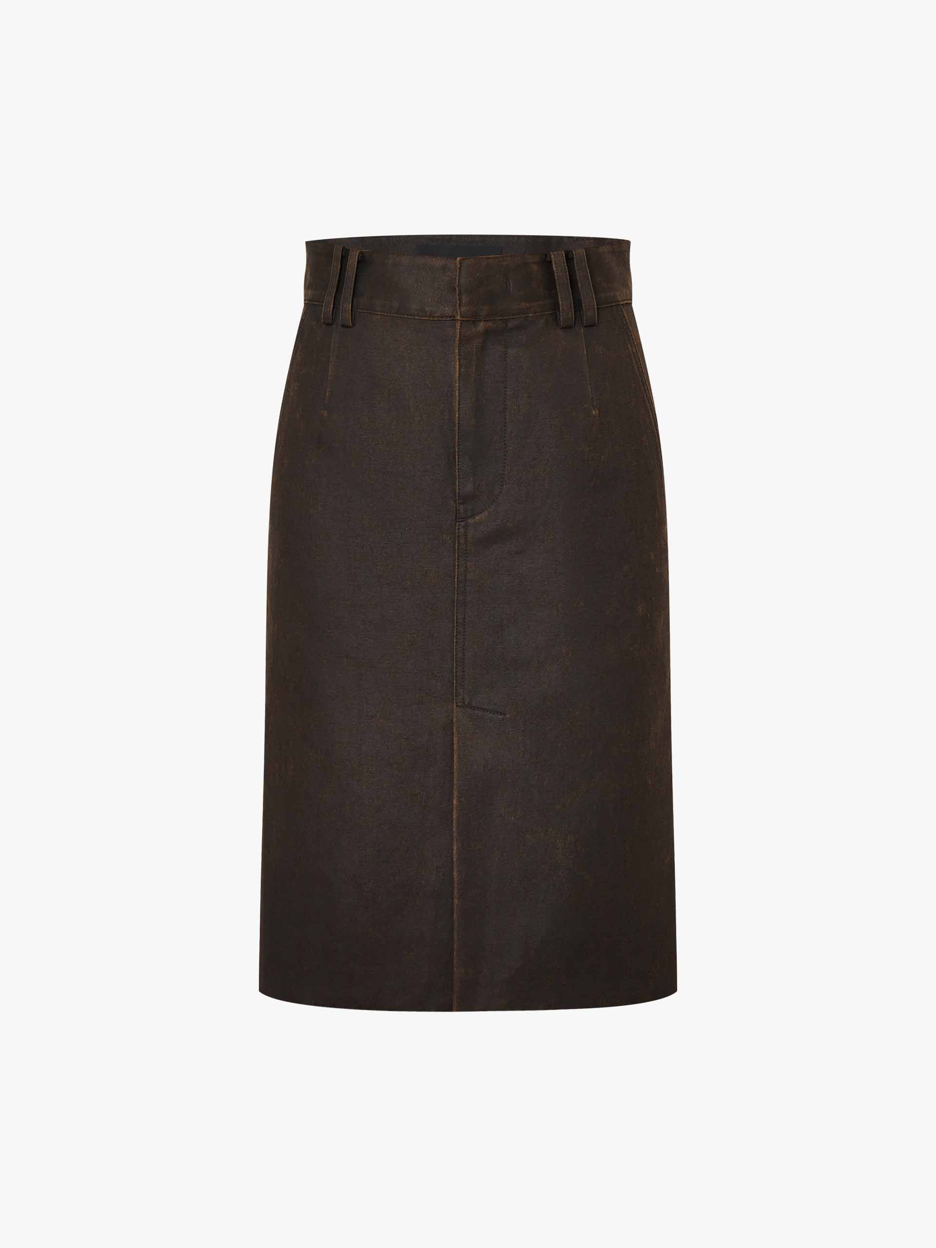 Vintage Brown Straight Skirt - Image 5