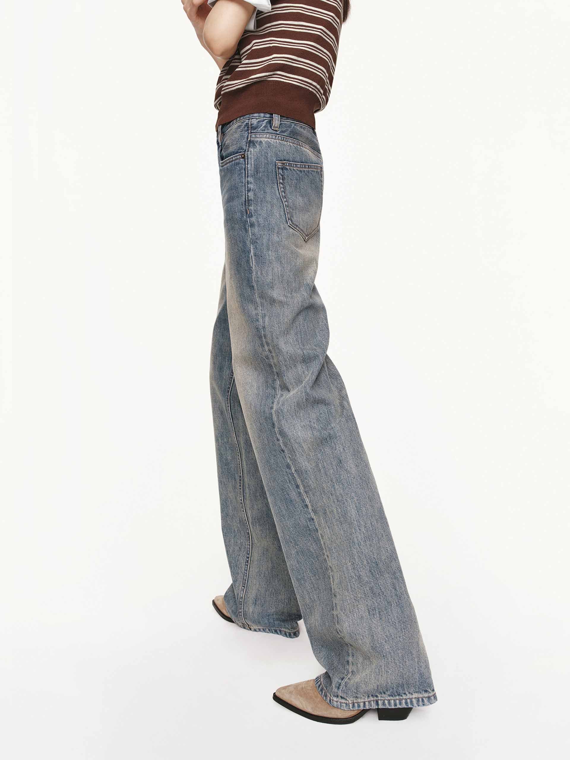 Vintage Faded Wash Jeans - Image 7
