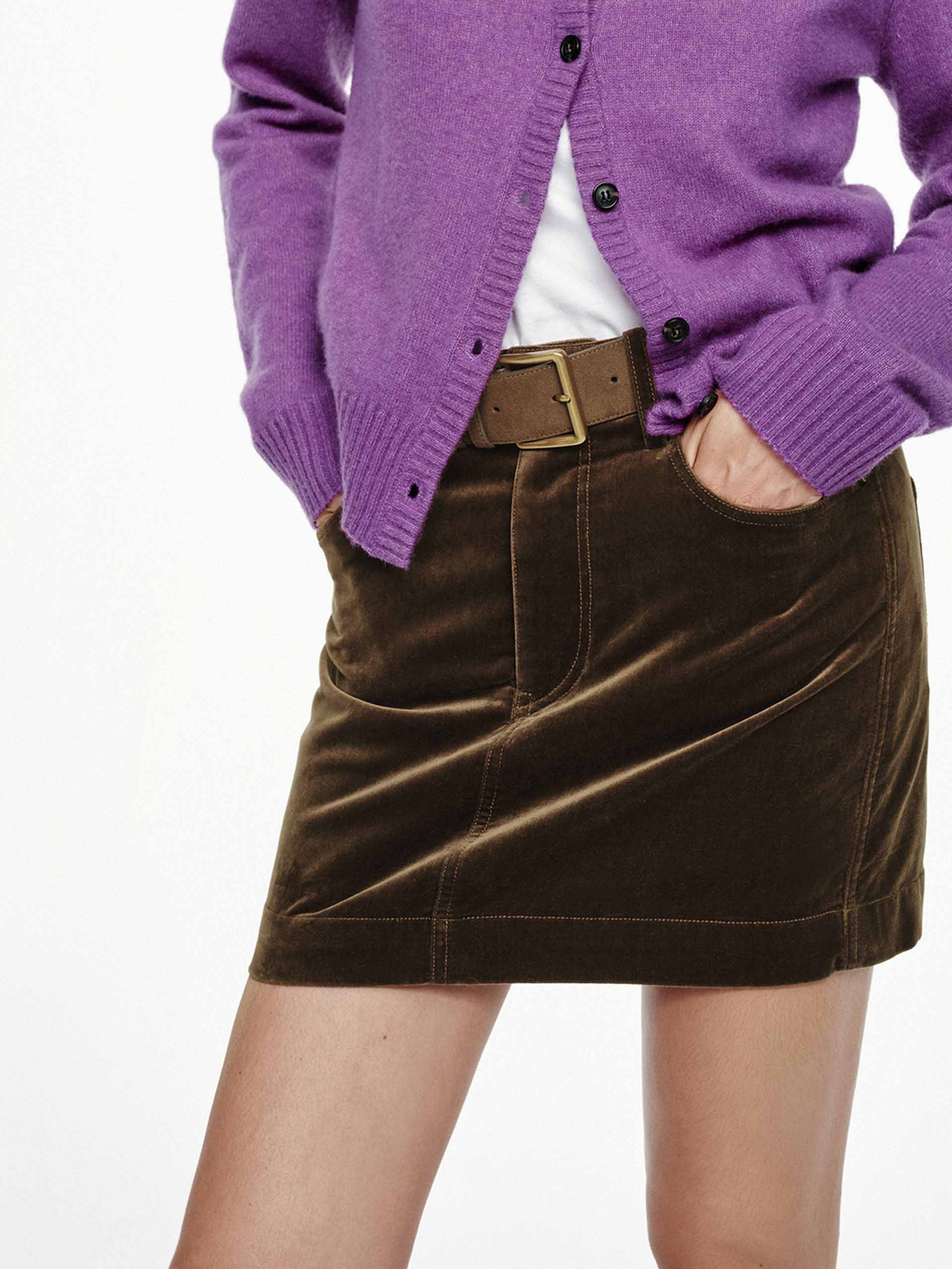Vintage Velvet Mini Skirt - Image 7