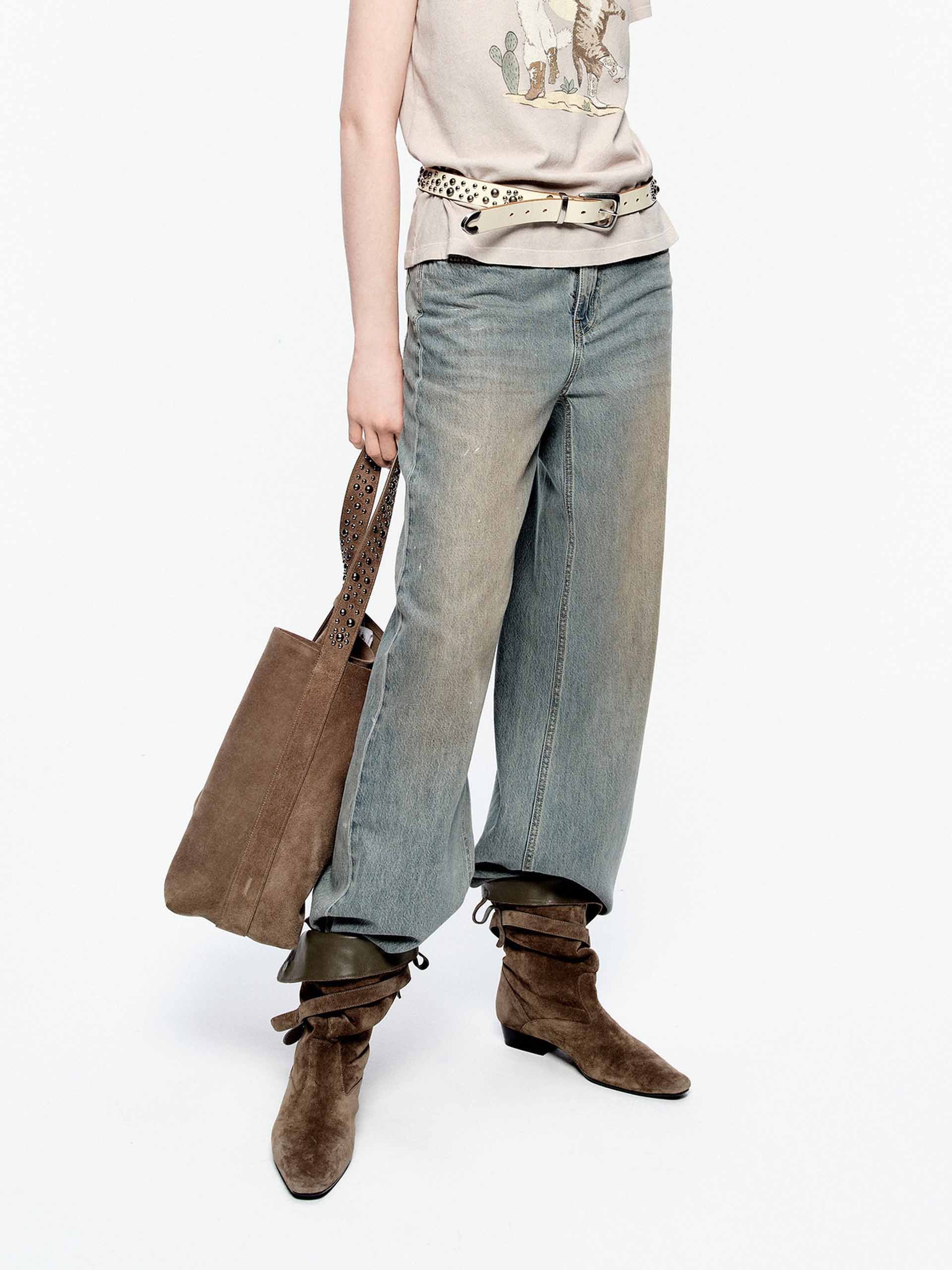 Vintage Wash Cotton Jeans - Image 3