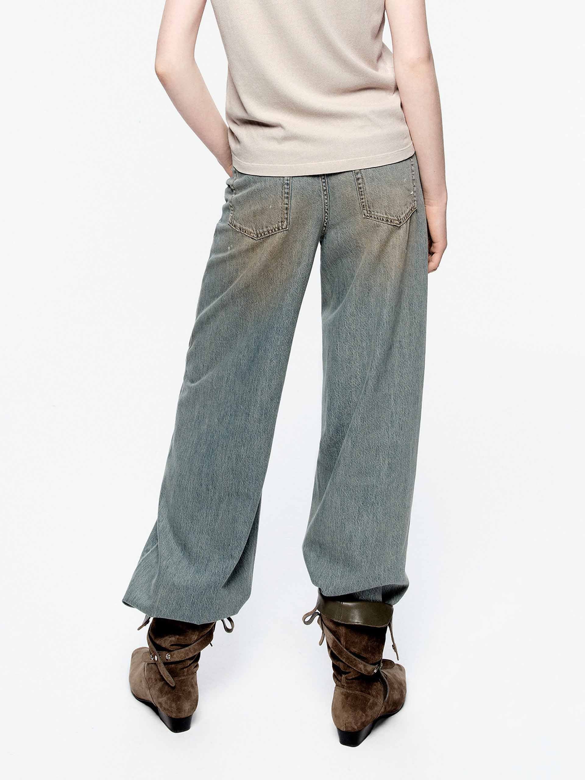 Vintage Wash Cotton Jeans - Image 4