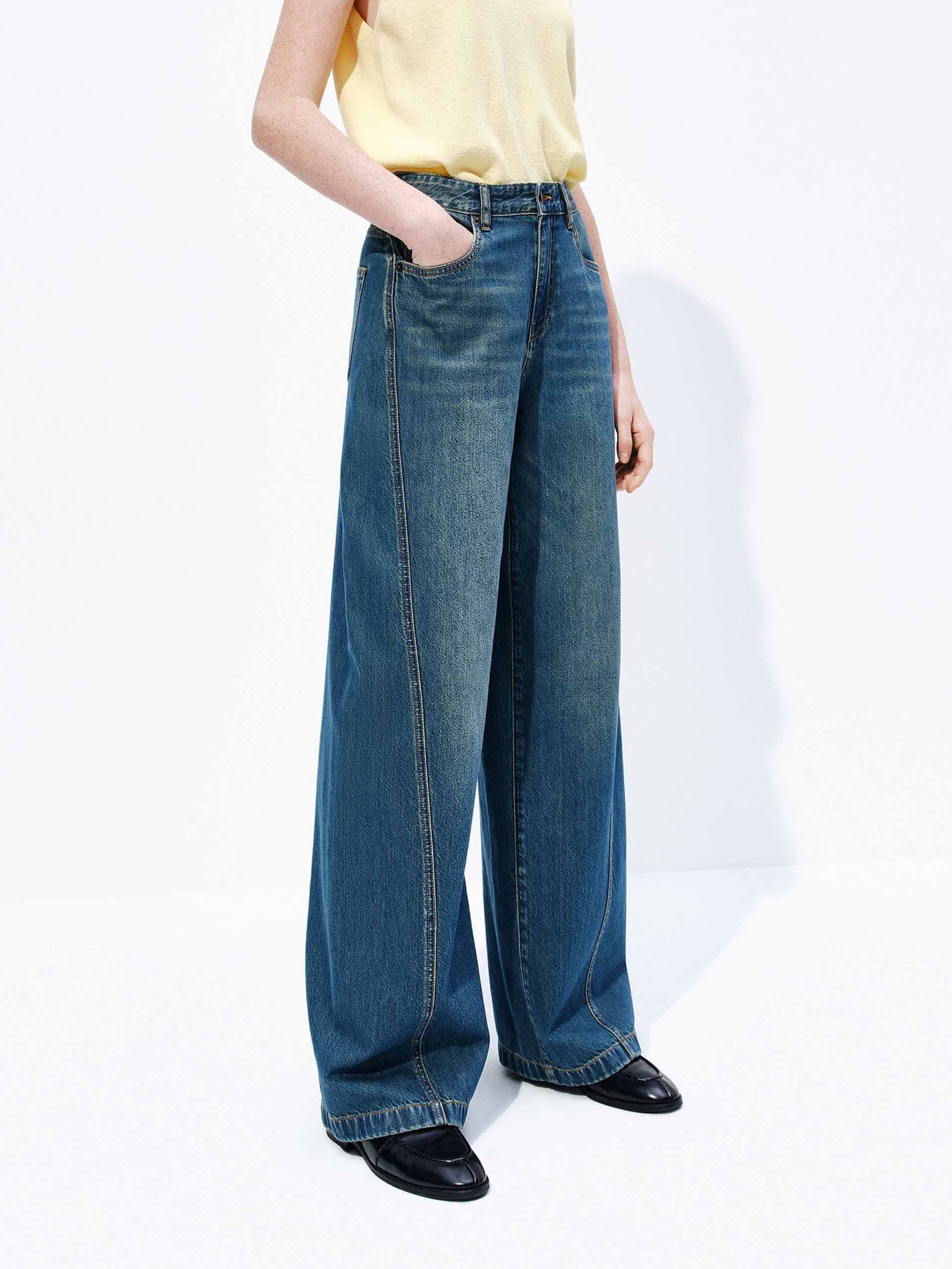 Vintage Wash Wide-Leg Jeans - Image 6