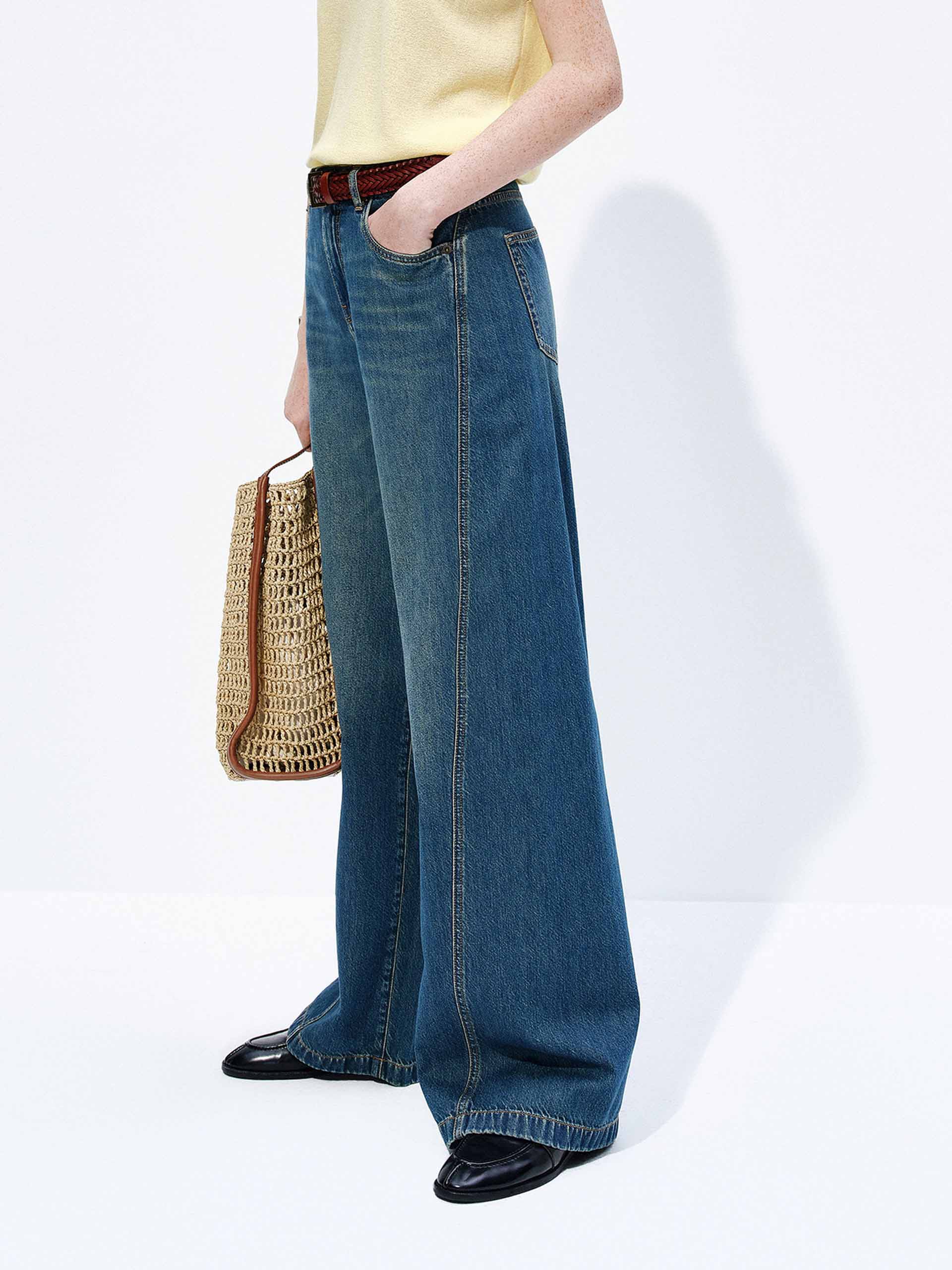Vintage Wash Wide-Leg Jeans - Image 7